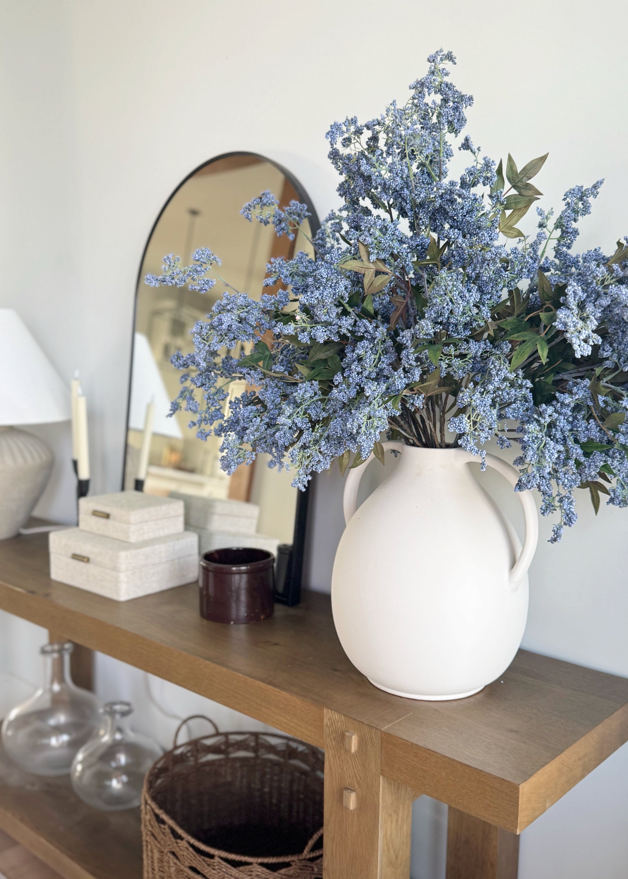Blue Artificial Berry Branch for Table Centerpiece