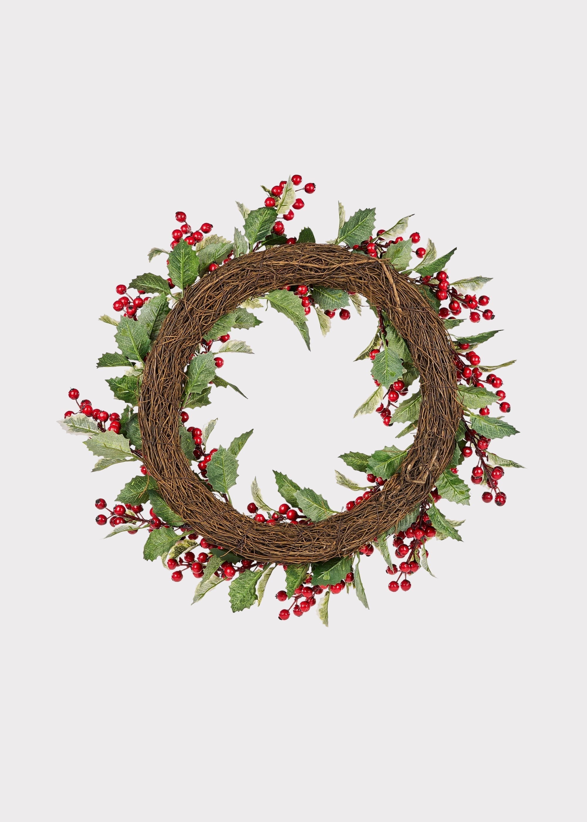 Red Artificial Berry Wreath for Entryway Arrangement