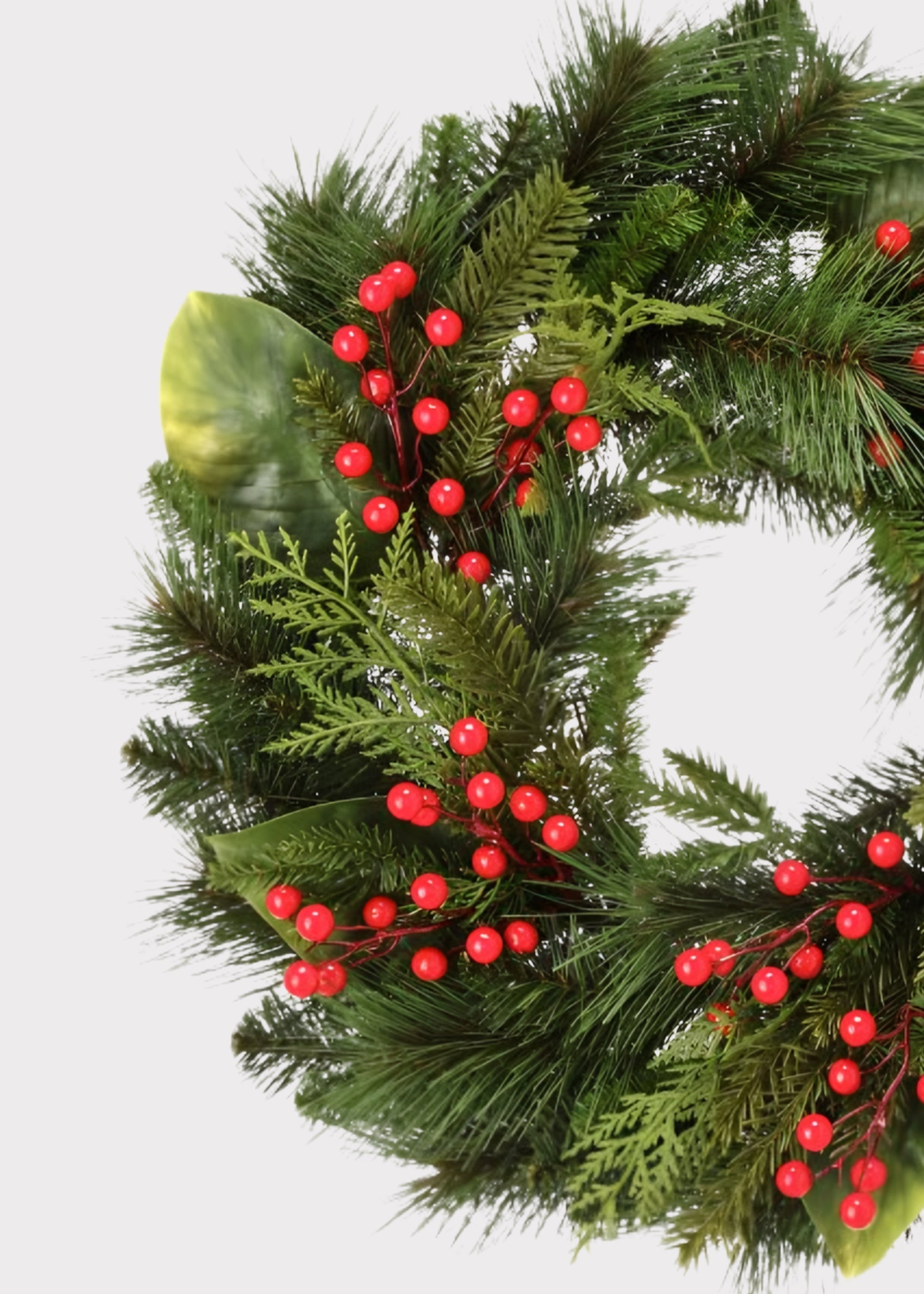 Green Artificial Berry Wreath for Home Decor