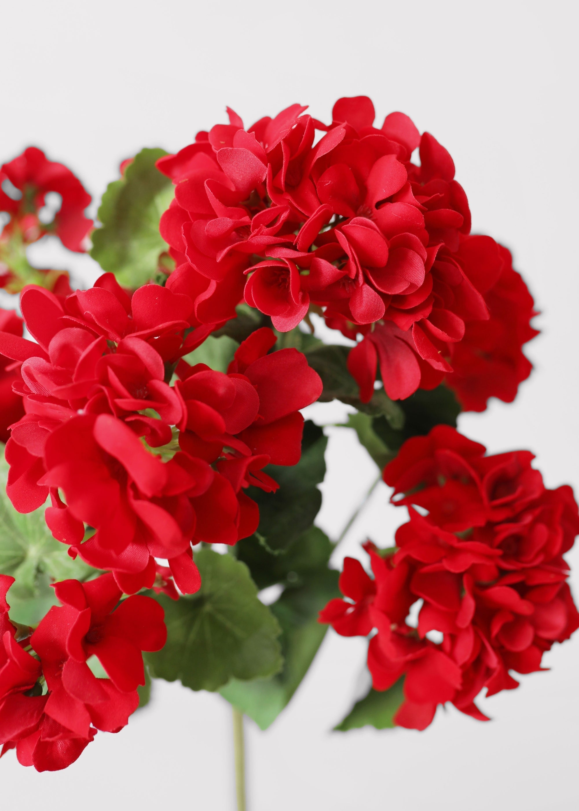 Red Artificial Geranium Bush for Wedding Decor