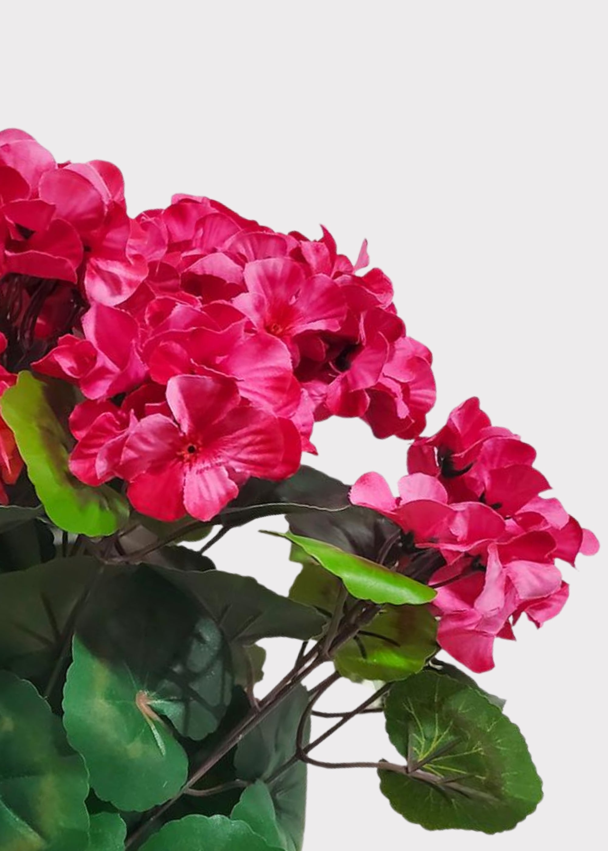 Pink Artificial Geranium Bush for Home Decor