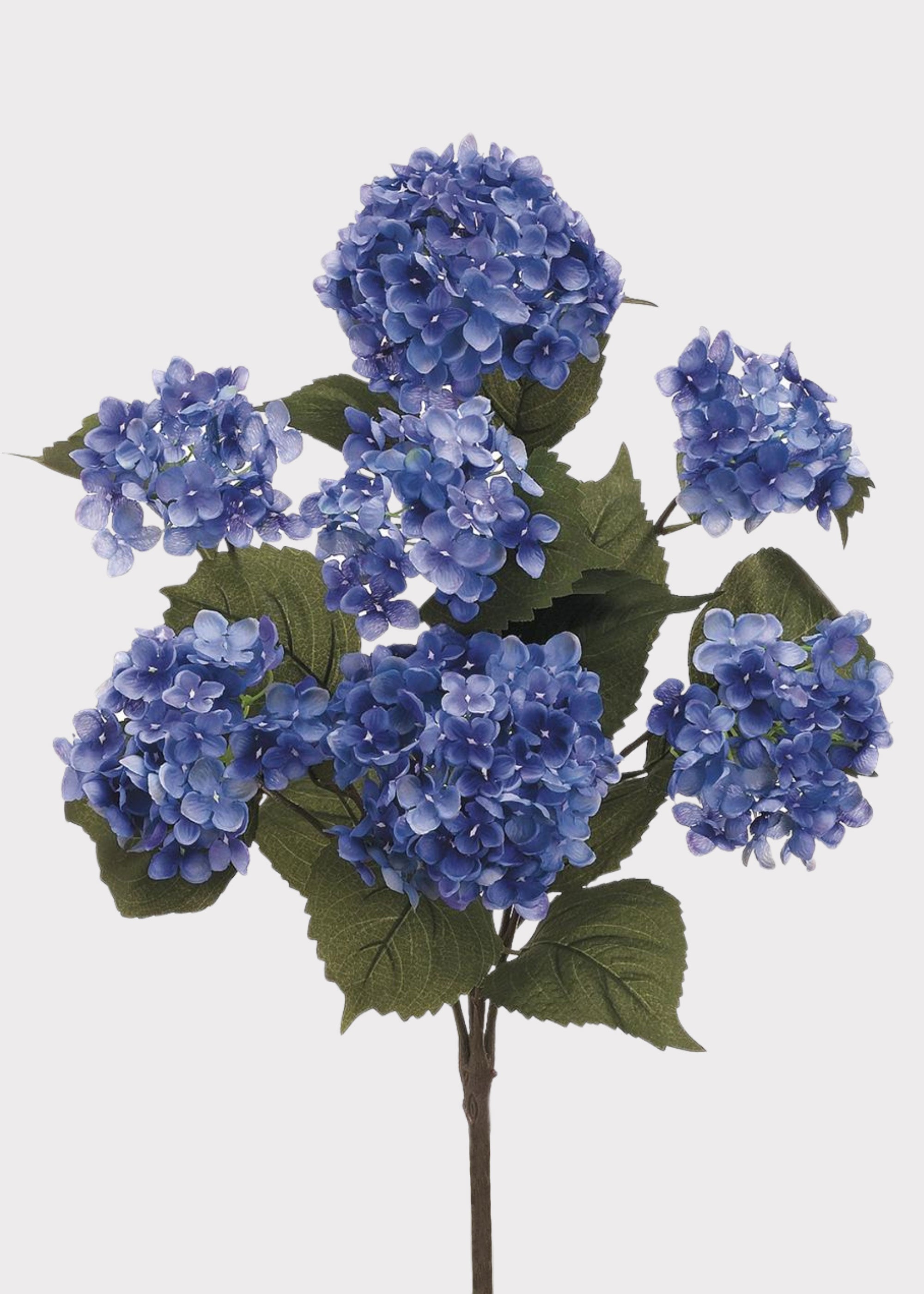 Blue Artificial Hydrangea Bush for Home Decor