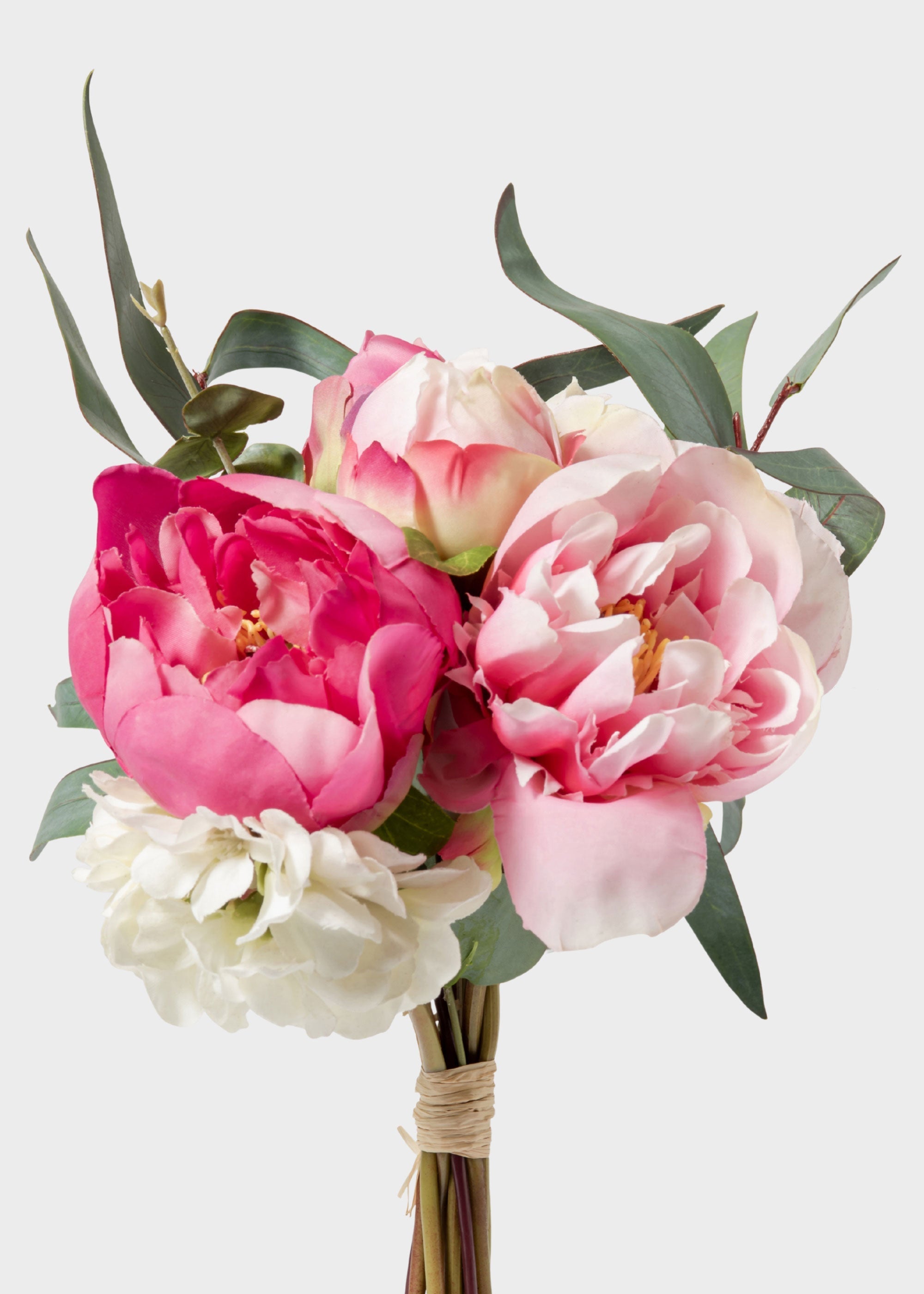 Cream Artificial Peony Bouquet for Table Centerpiece