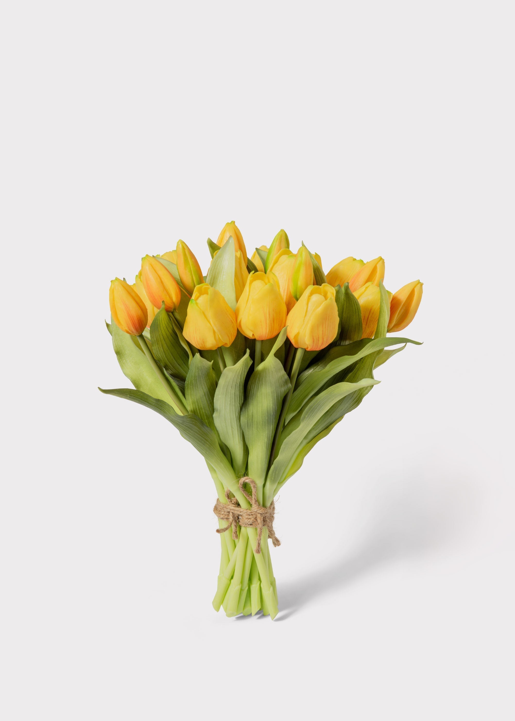 Yellow Artificial Tulip Bouquet for Home Decor