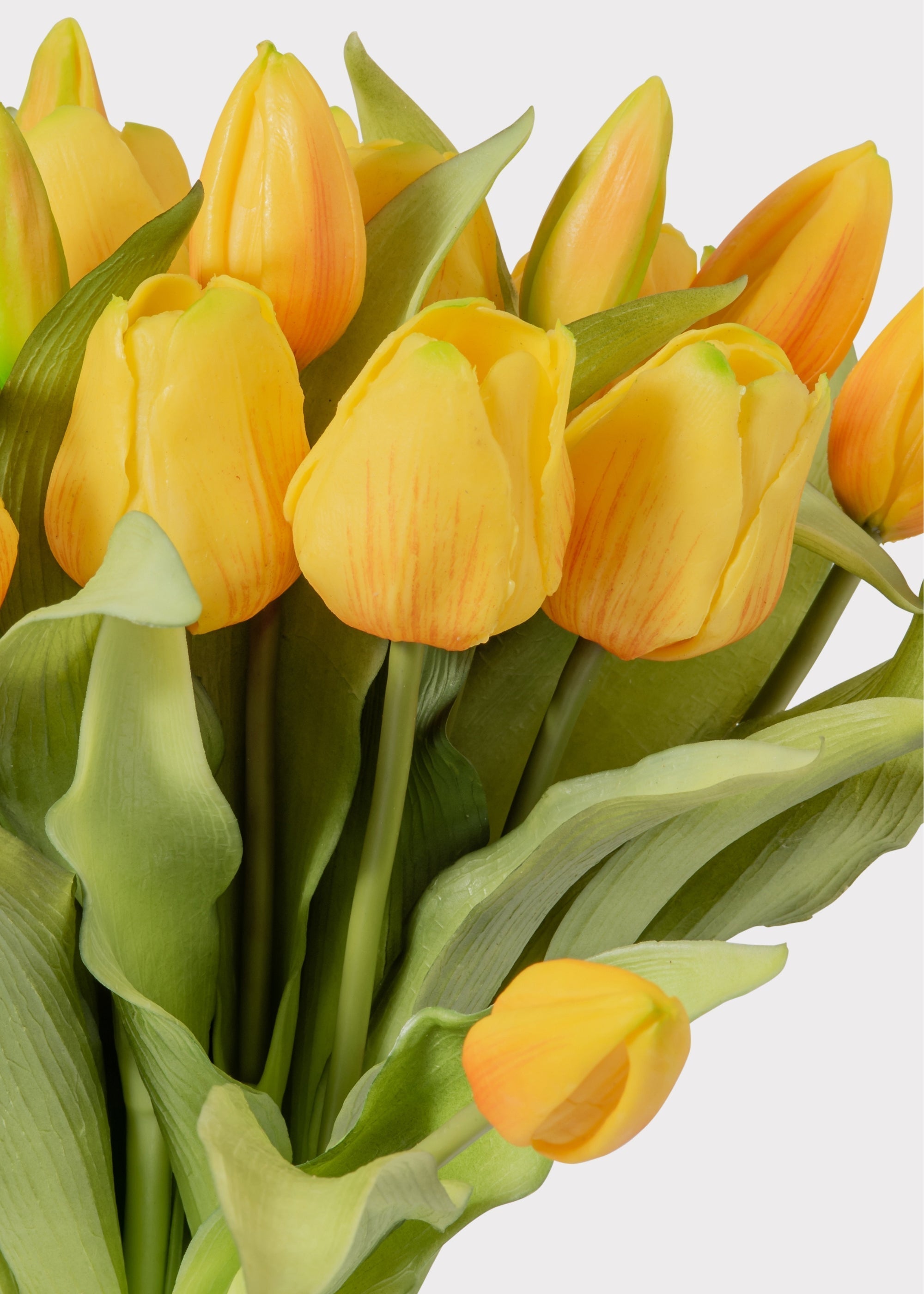 Yellow Artificial Tulip Bouquet for Table Centerpiece