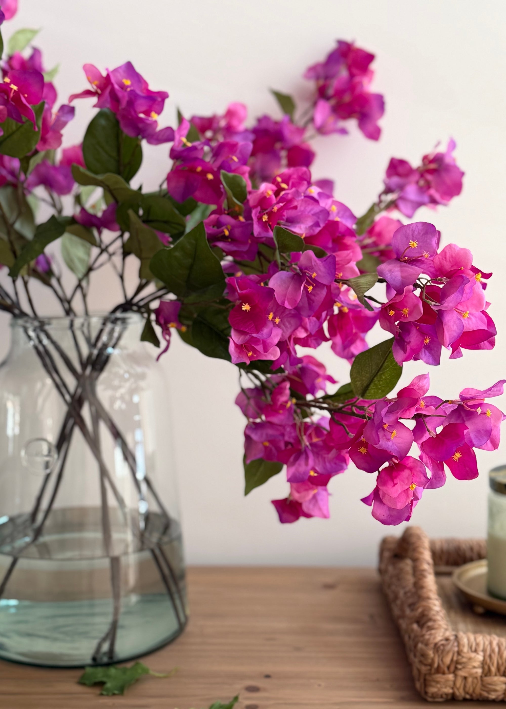 Purple Artificial Bougainvillea Branch for Table Centerpiece