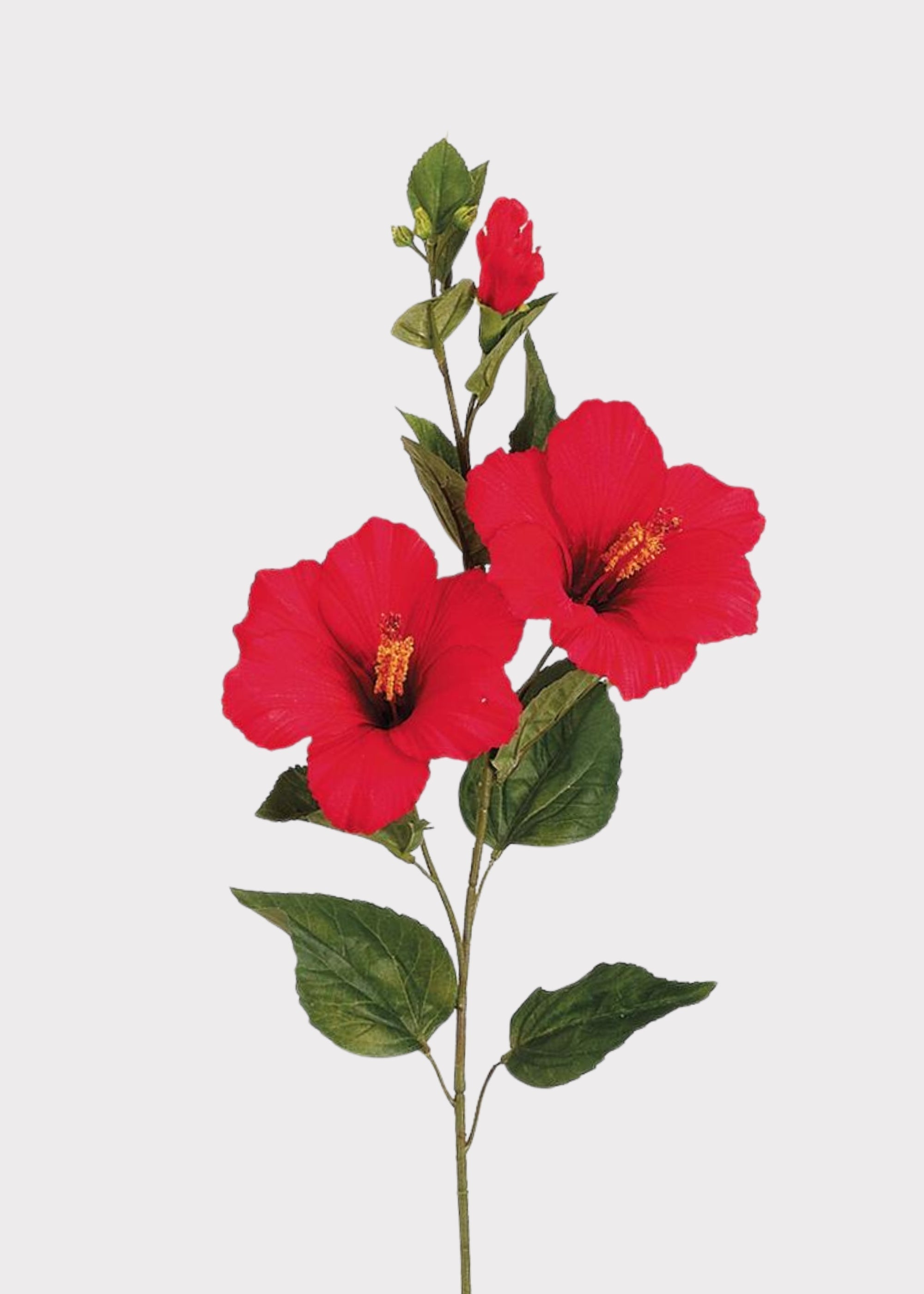 Red Artificial Hibiscus Stem for Vase Styling