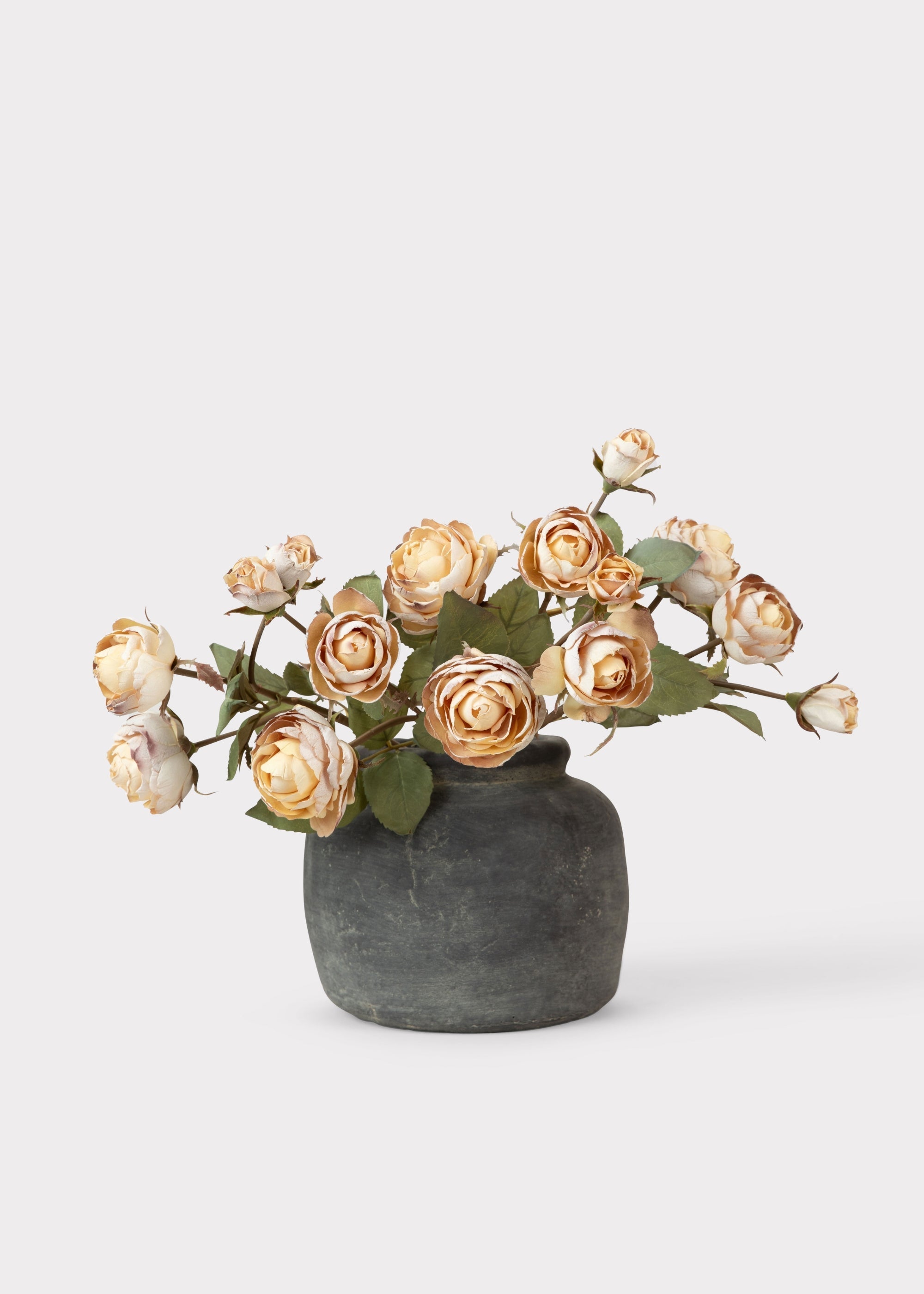 Beige Artificial Rose Stem for Shelf Styling