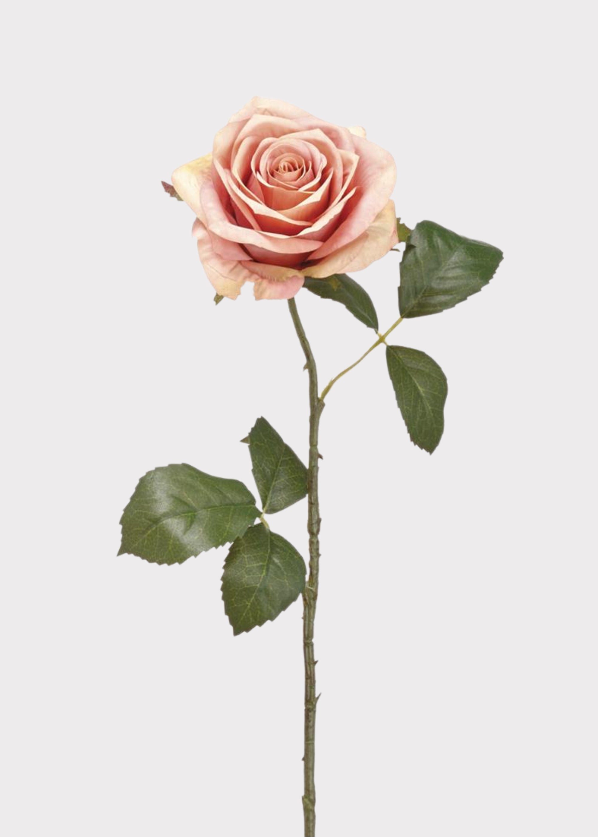 Pink Silk Artificial Rose Stem for Vase Styling