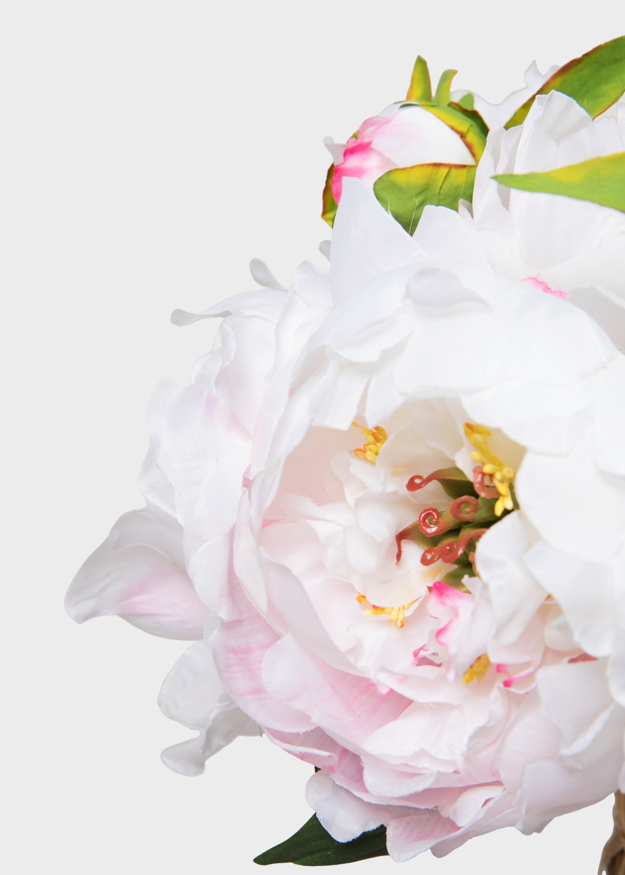 Cream Artificial Peony Bouquet for Home Decor