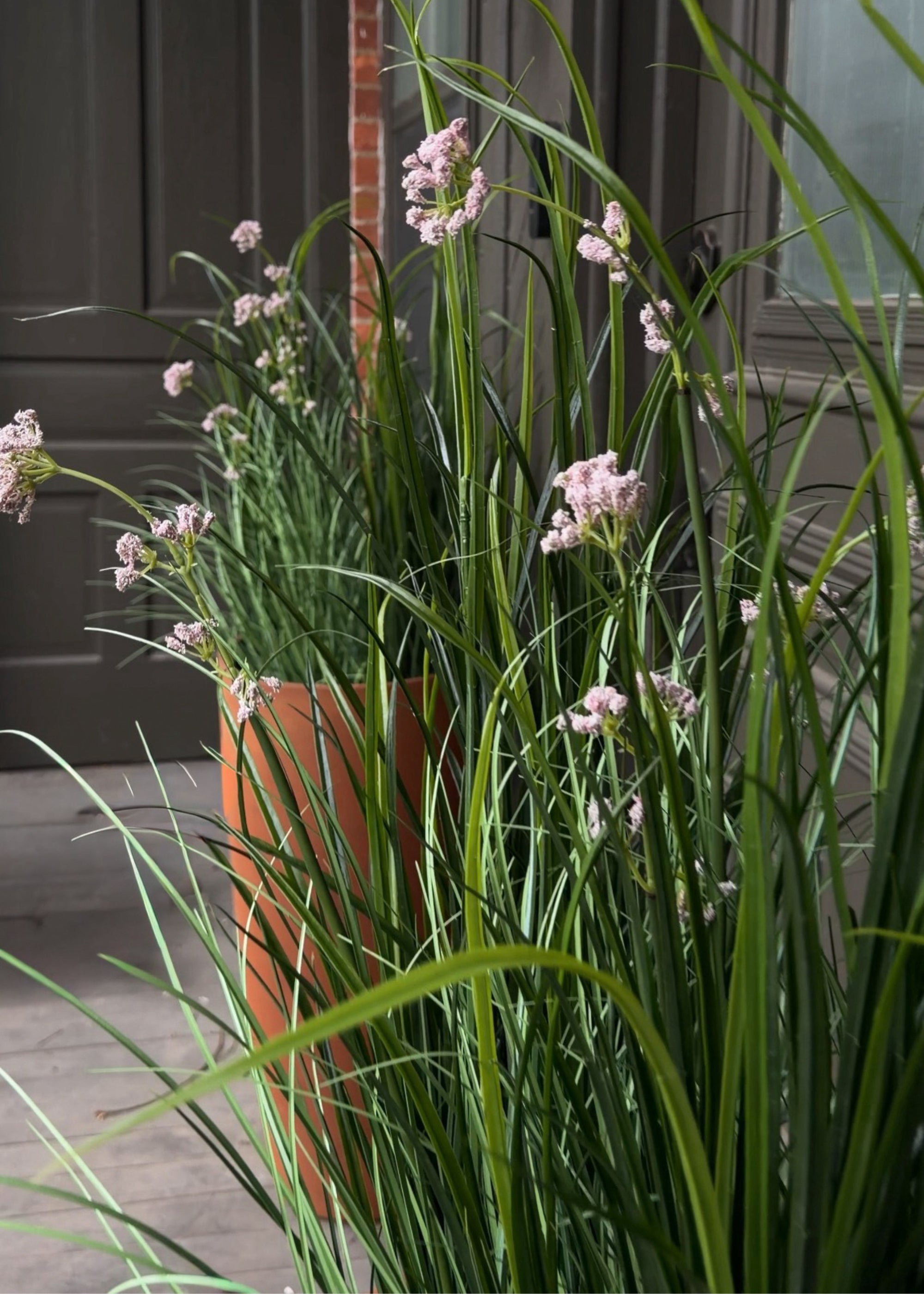 Green Artificial Grass Potted Plant for Home Decor