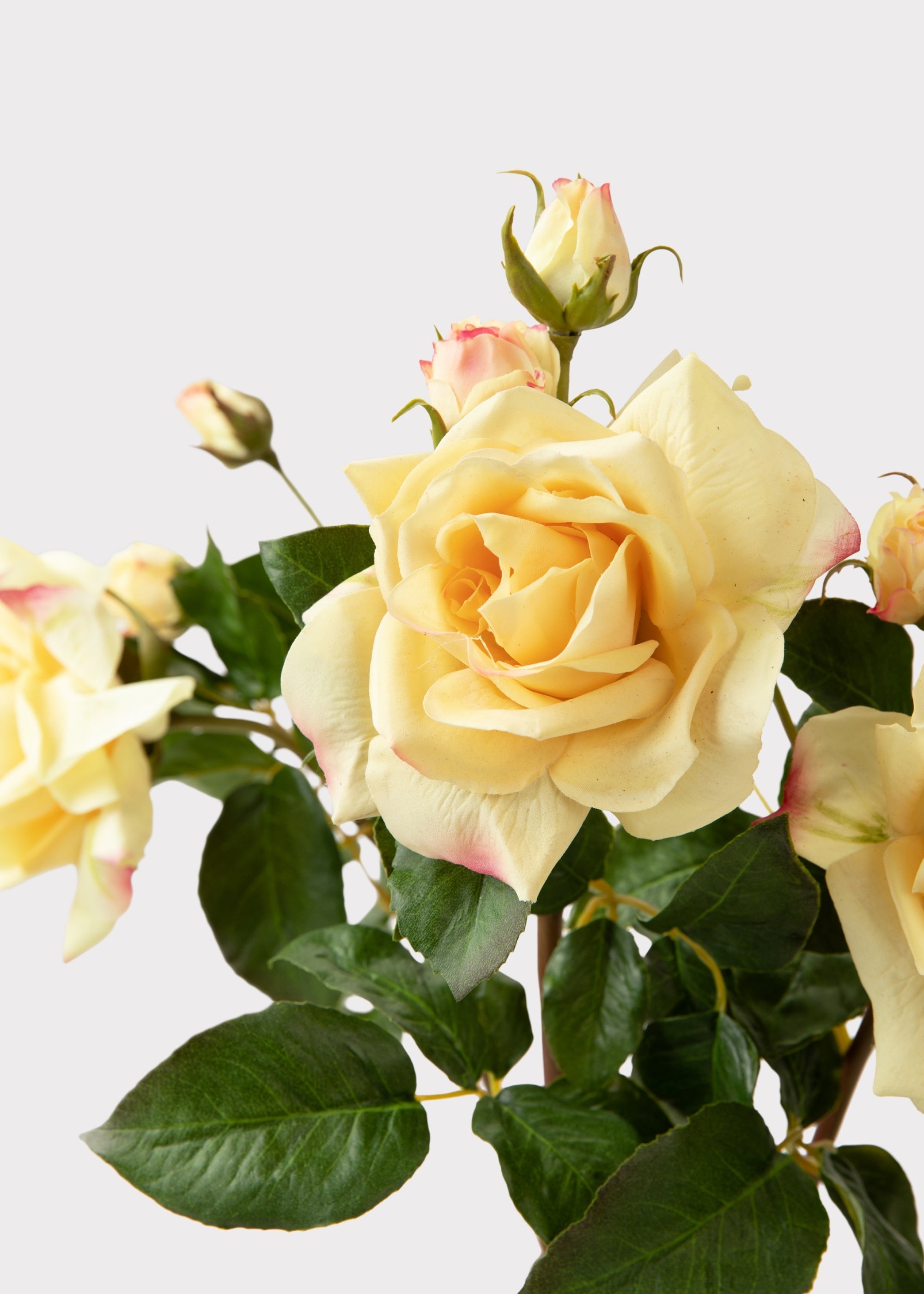 Yellow Real Touch Artificial Rose Bundle for Home Decor