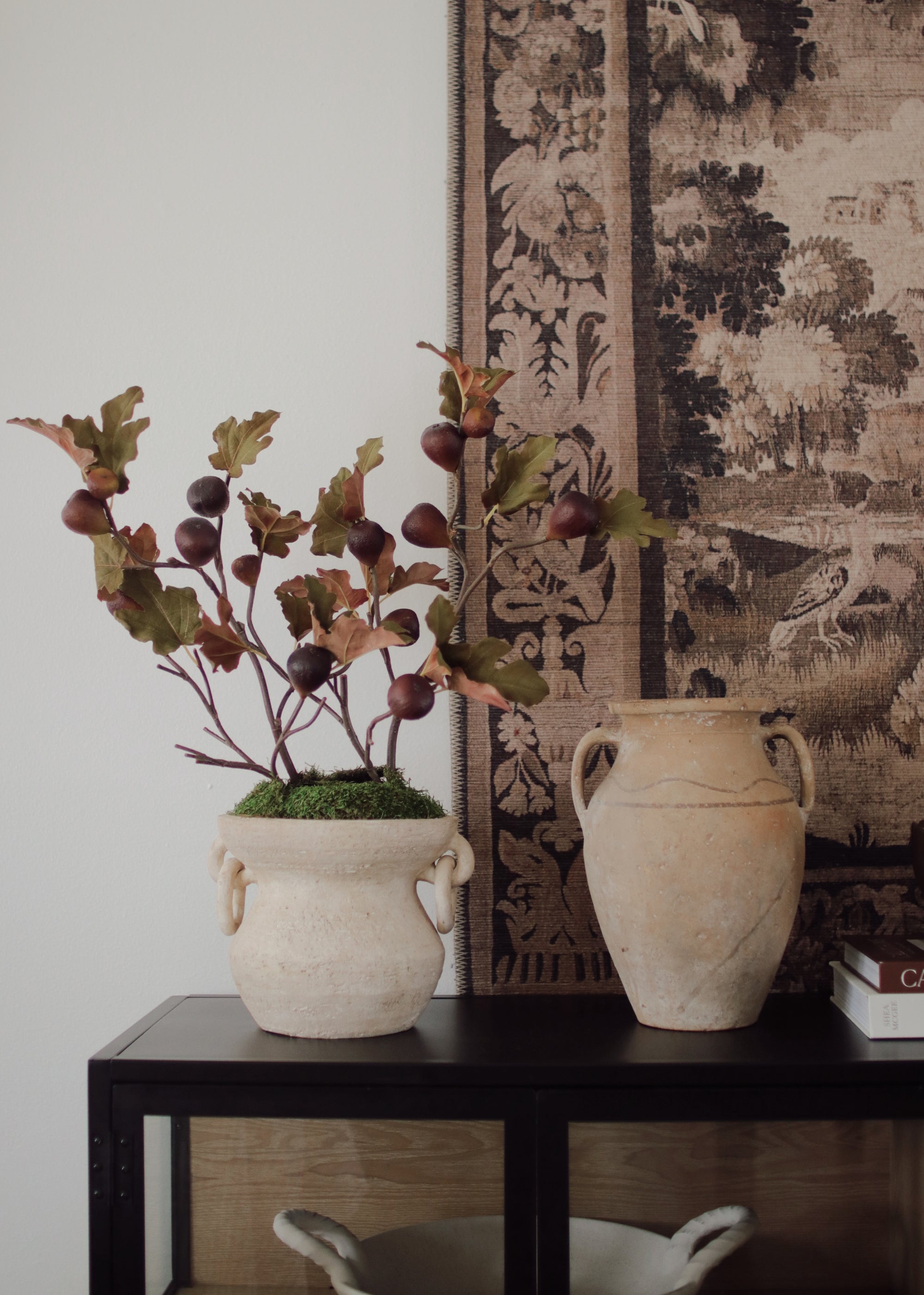 Green Artificial Premium Fig Branch for Shelf Styling