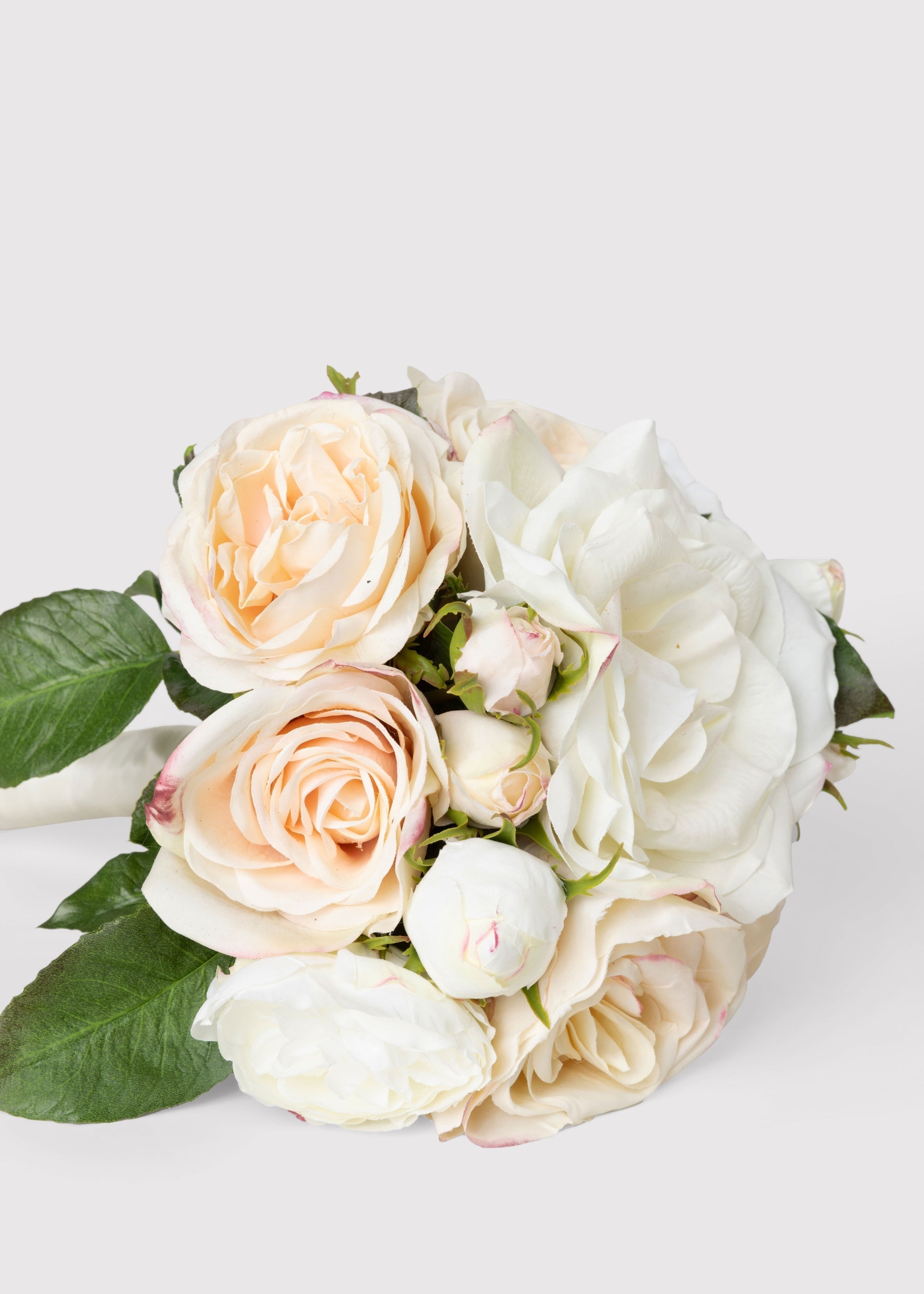 Cream Artificial Rose Bouquet for Home Decor
