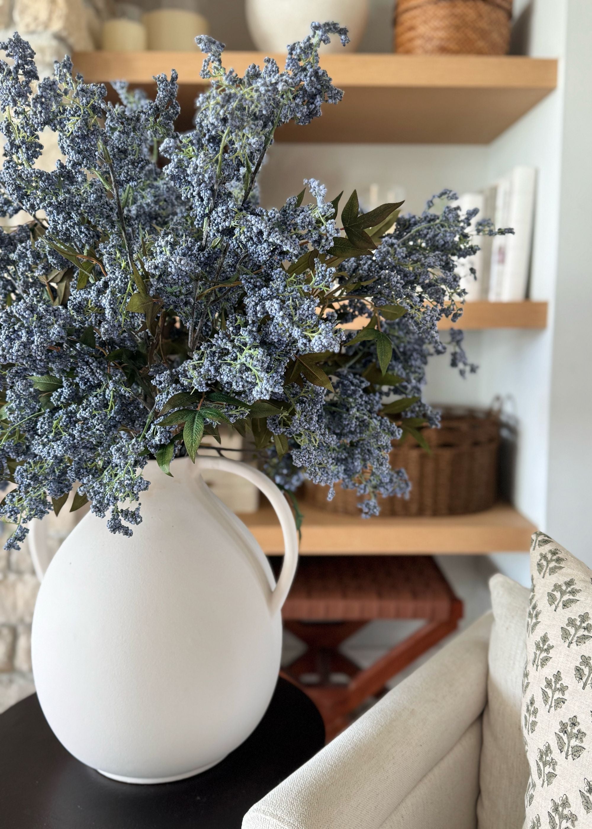 Blue Artificial Berry Arrangement for Table Centerpiece