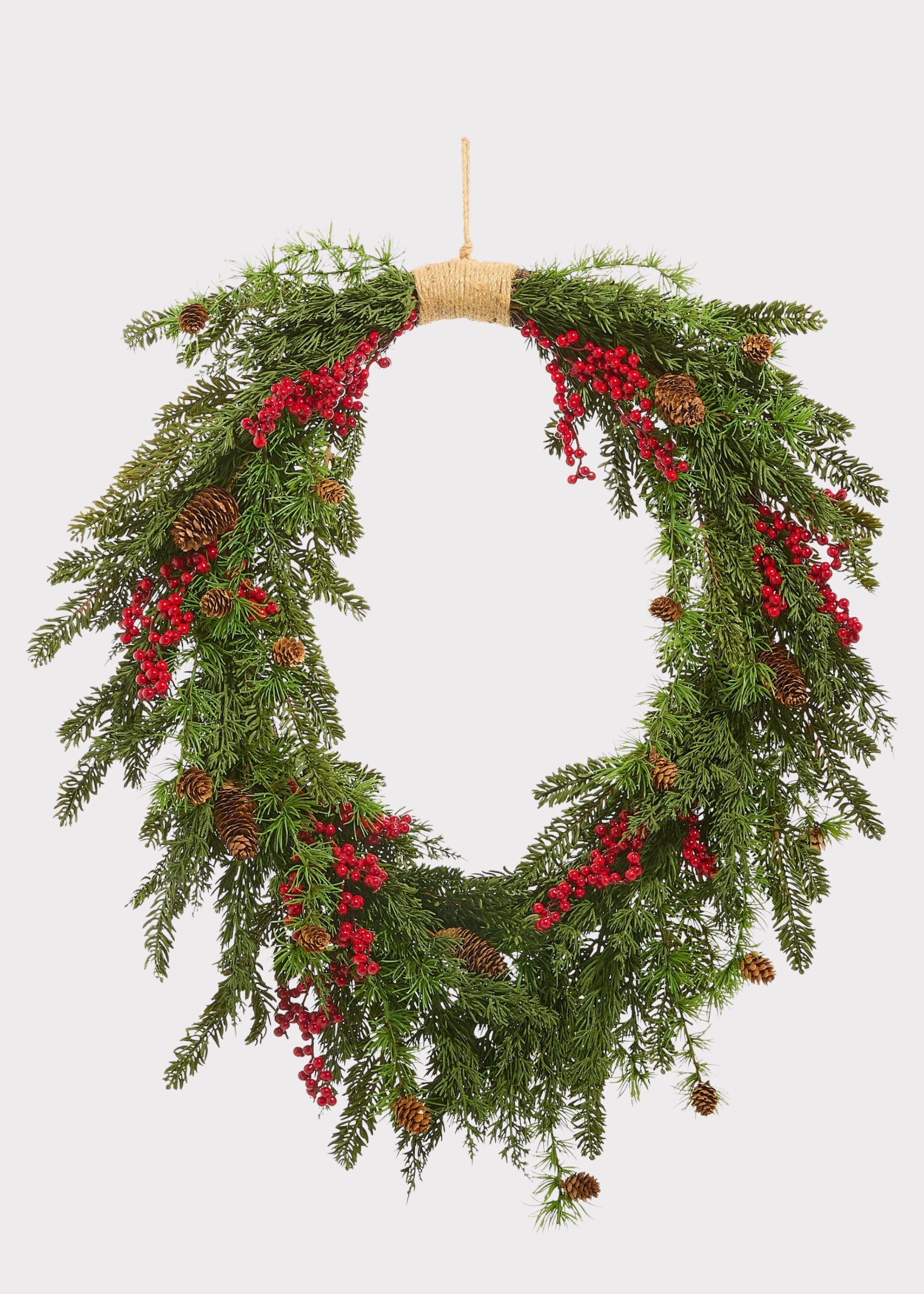 Red Artificial Berry Wreath for Vase Styling
