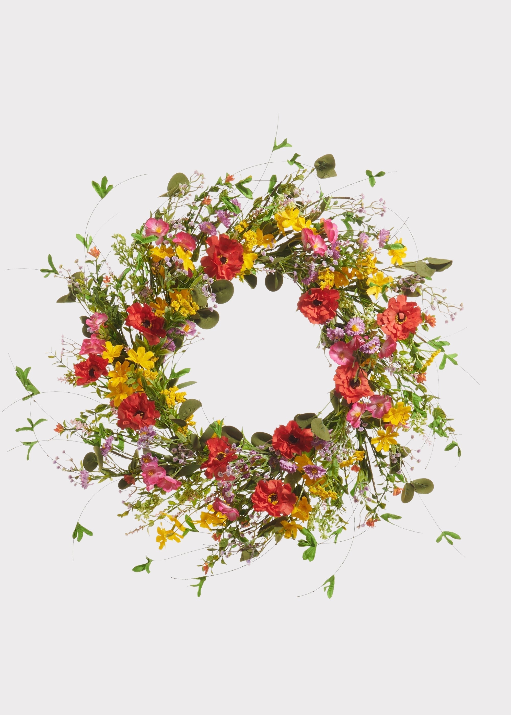 Artificial Colorful Spring Floral Wreath for Vase Styling