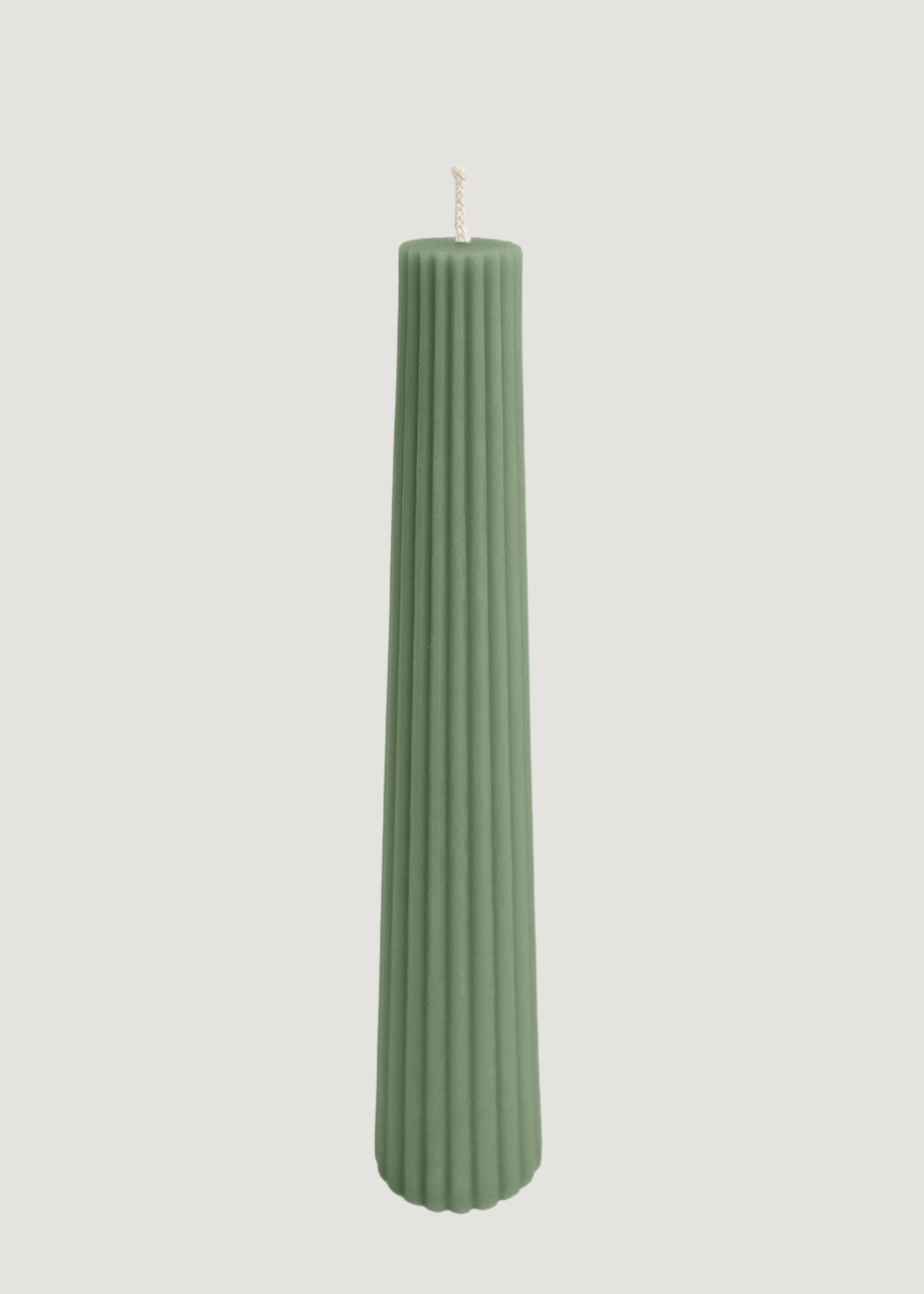 Natural Tall Natural Beeswax Fluted Pillar Candle for Home Decor
