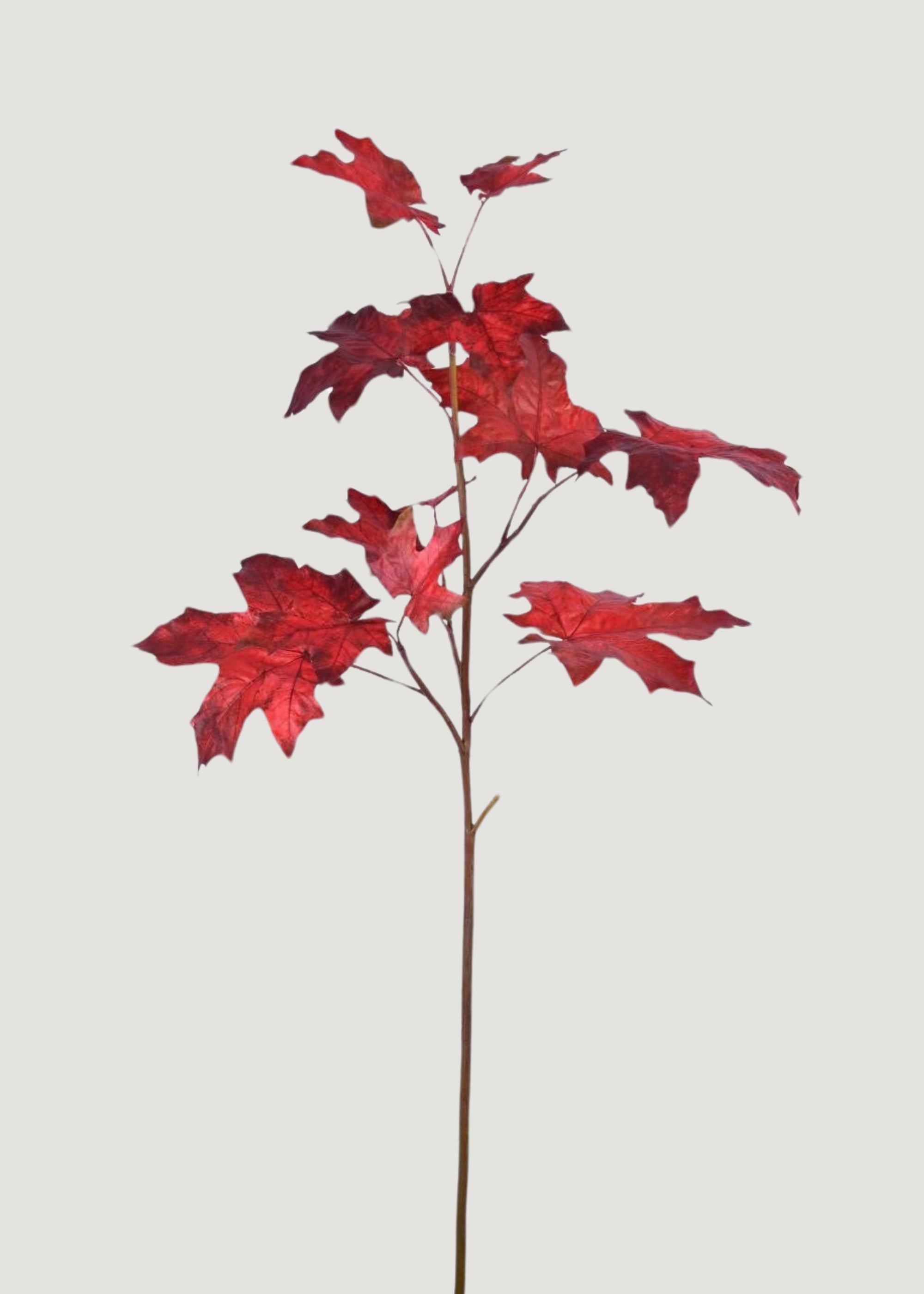 Red Artificial Maple Branch for Vase Styling