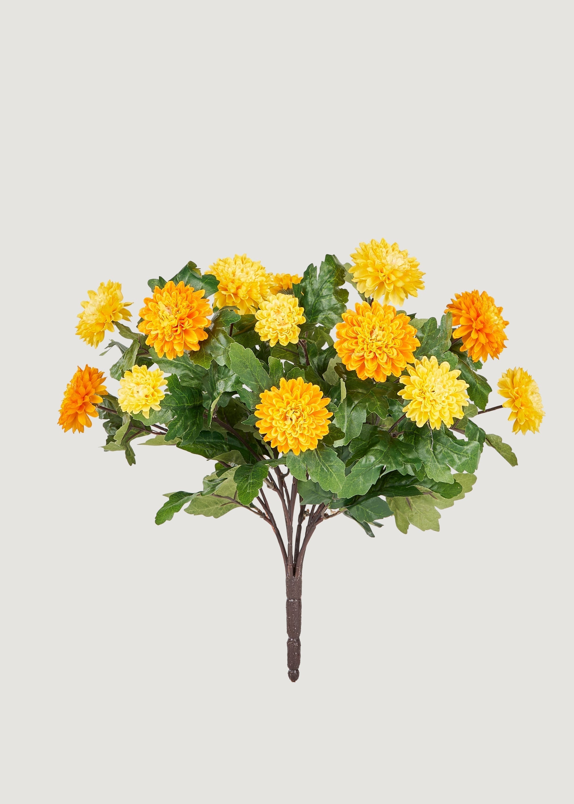 Yellow Artificial Mum Bush for Vase Styling