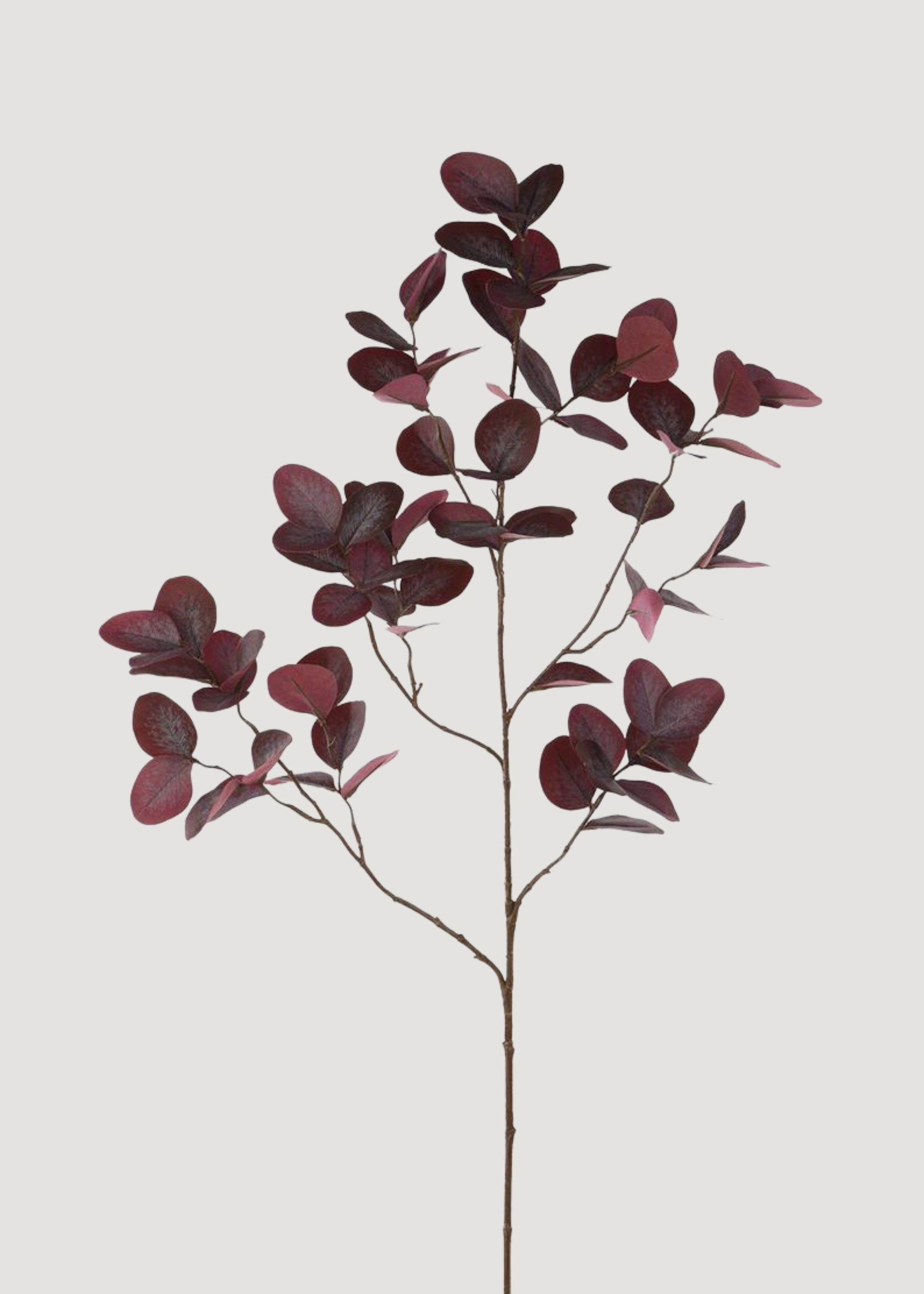 Burgundy Artificial Eucalyptus Branch for Vase Styling