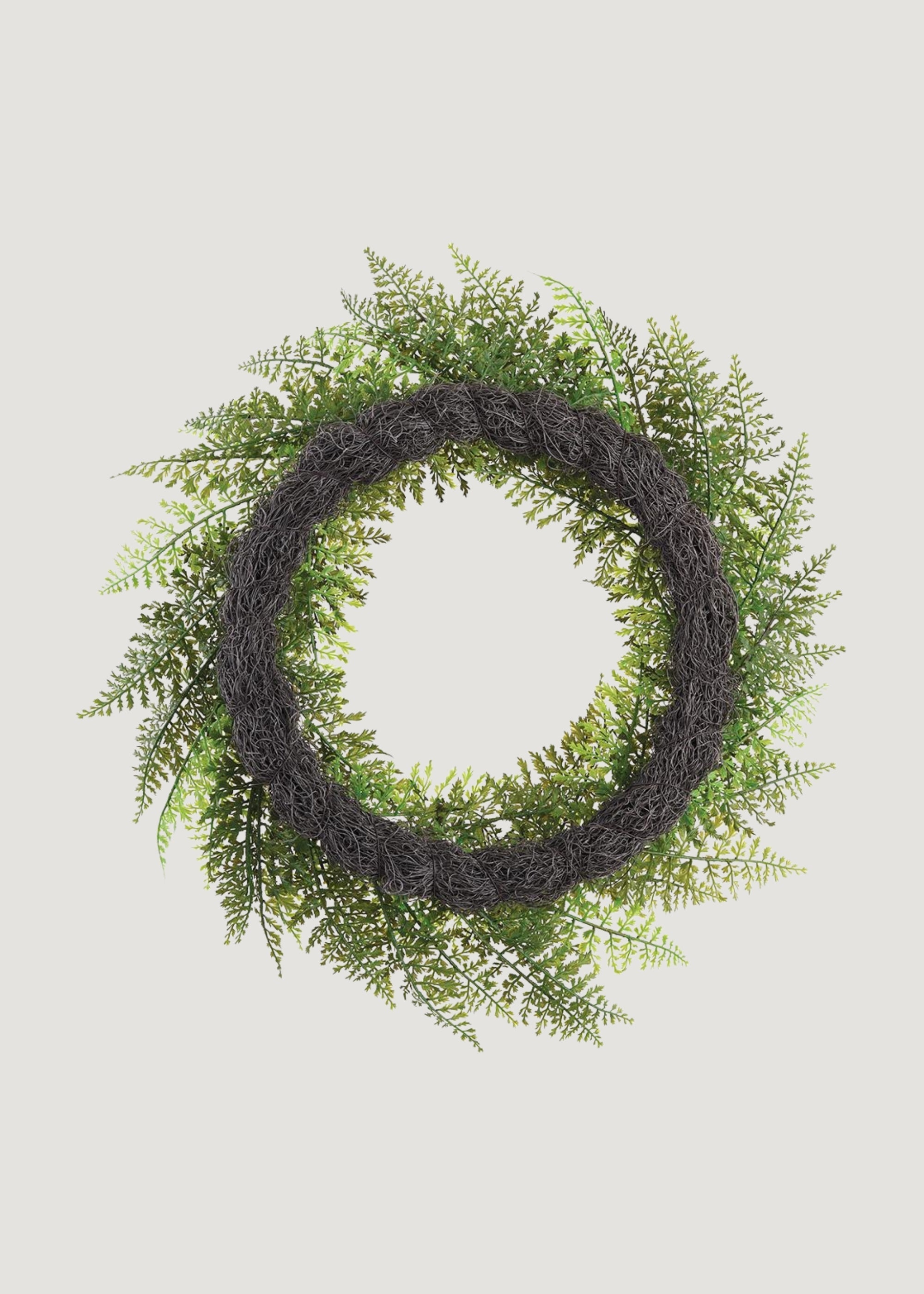 Green Artificial Fern Wreath for Home Decor