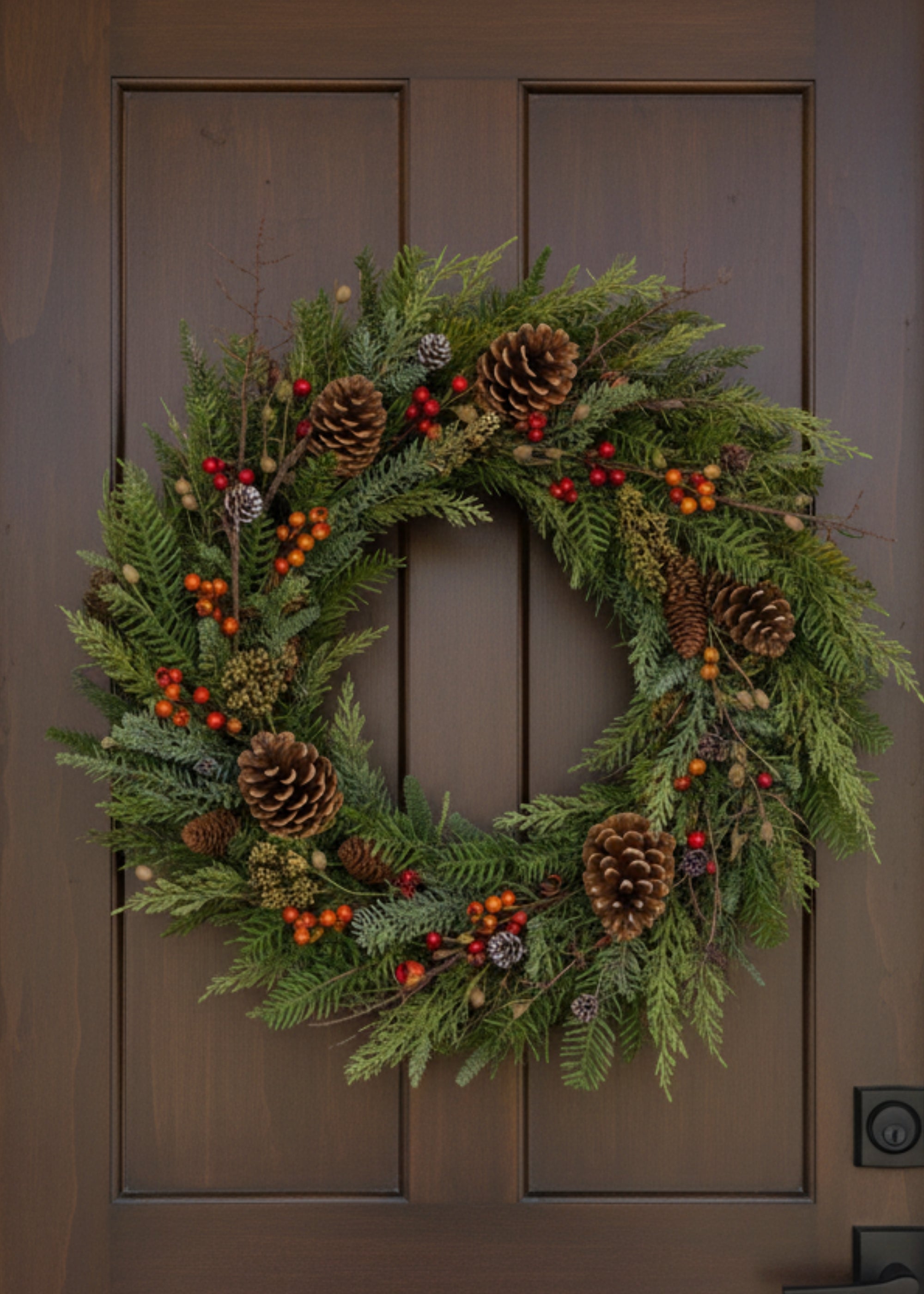 Dried Pine Wreath for Table Centerpiece