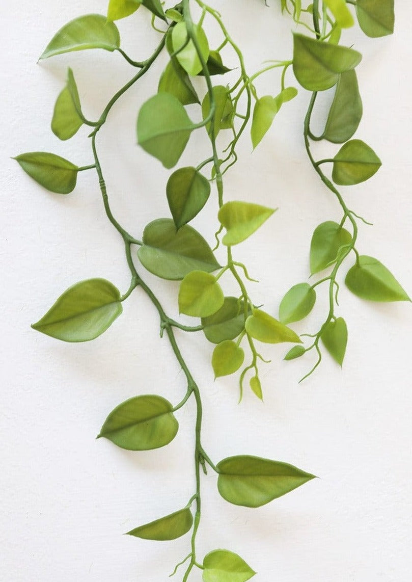 Green Artificial Plants Hanging Philodendron Bush for Wedding Decor