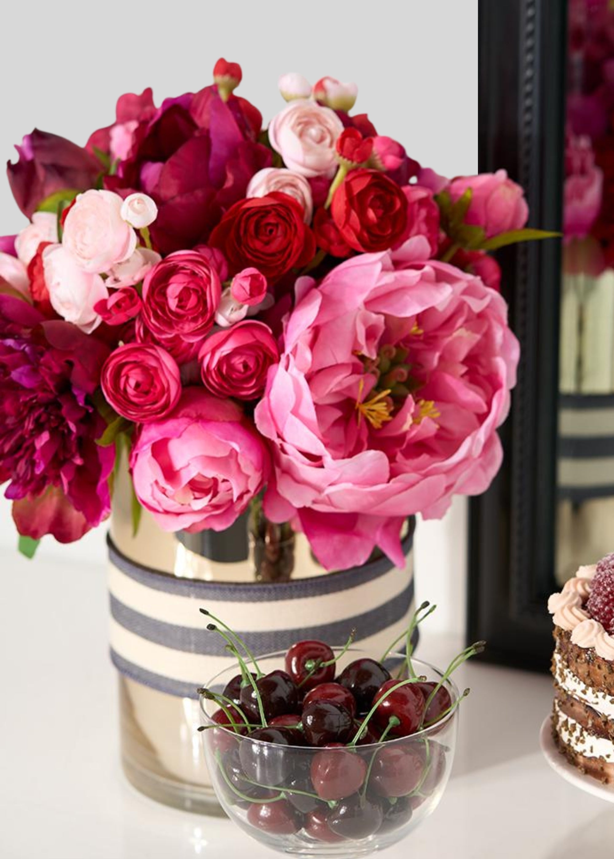 Red Artificial Ranunculus Bundle for Home Decor
