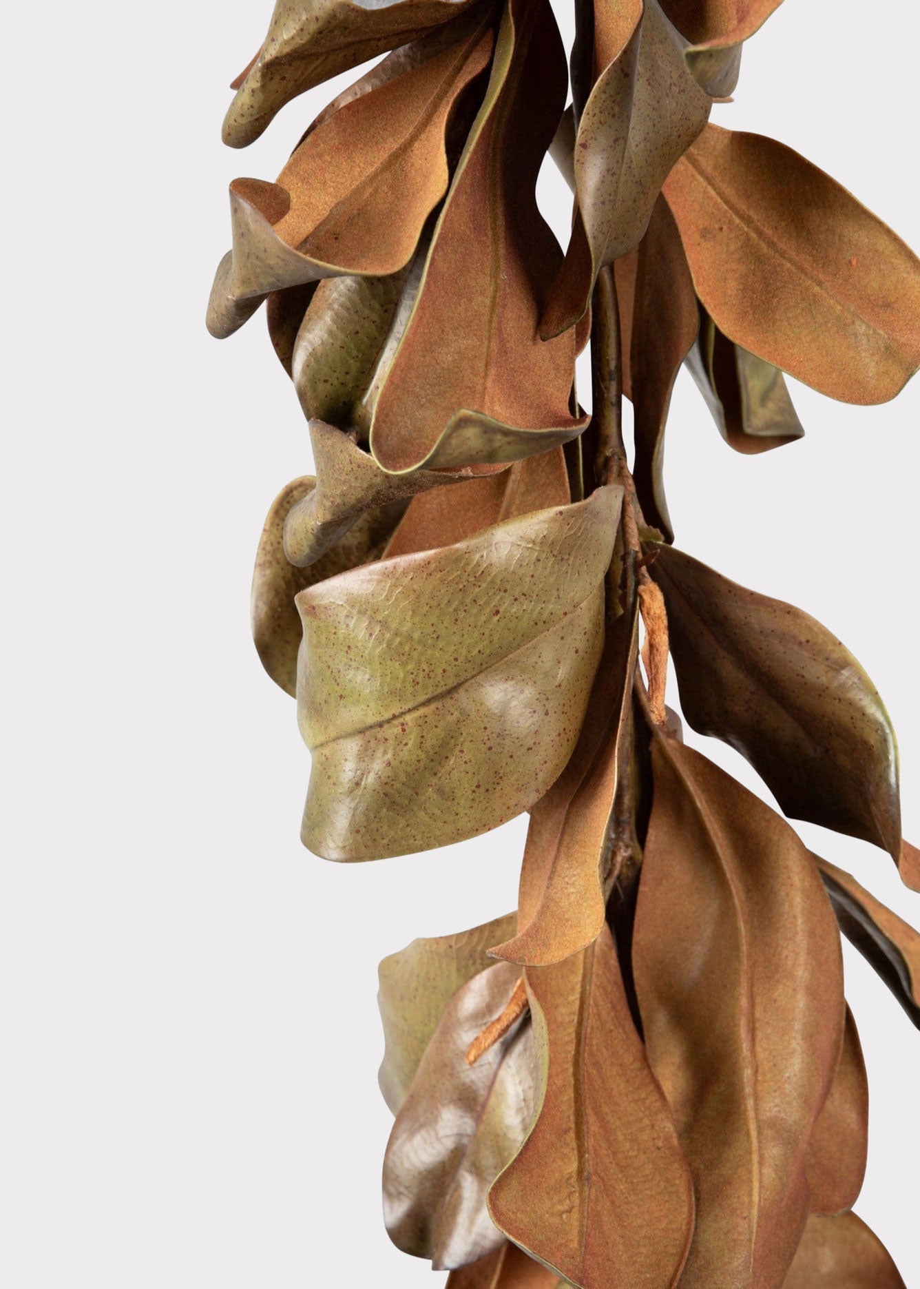 Brown Artificial Magnolia Garland for Table Centerpiece