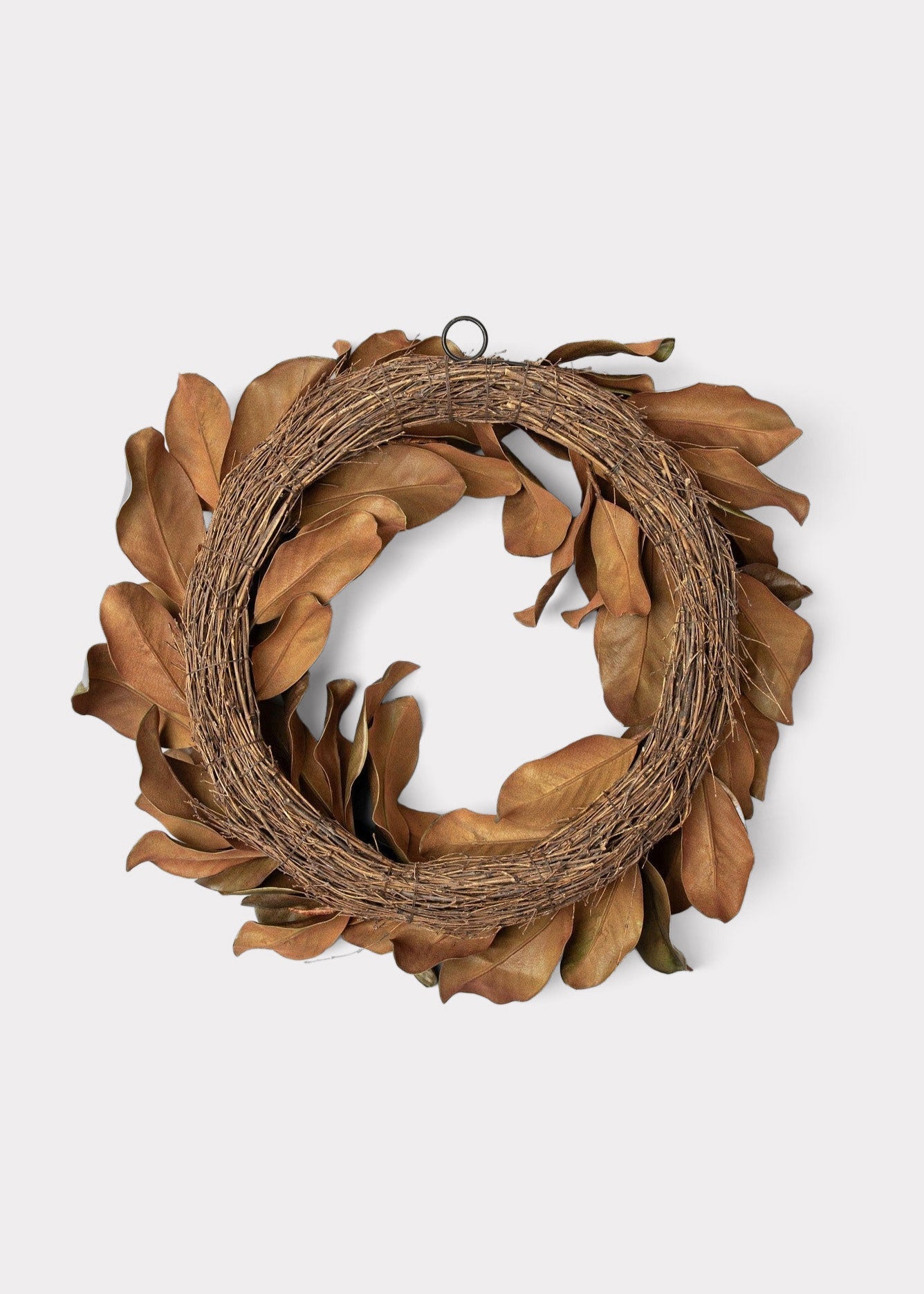 Green Artificial Magnolia Wreath for Table Centerpiece
