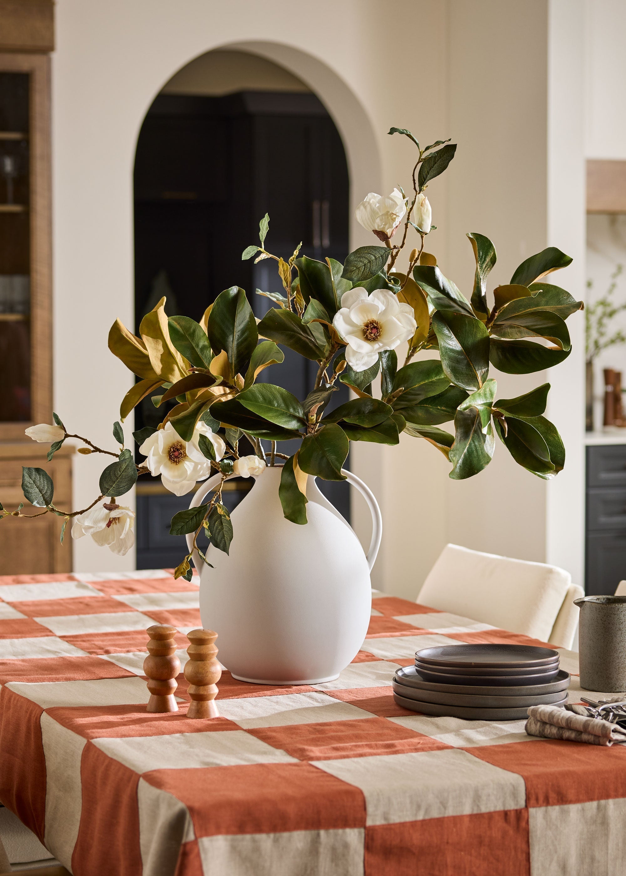Green Artificial Magnolia Branch for Home Decor
