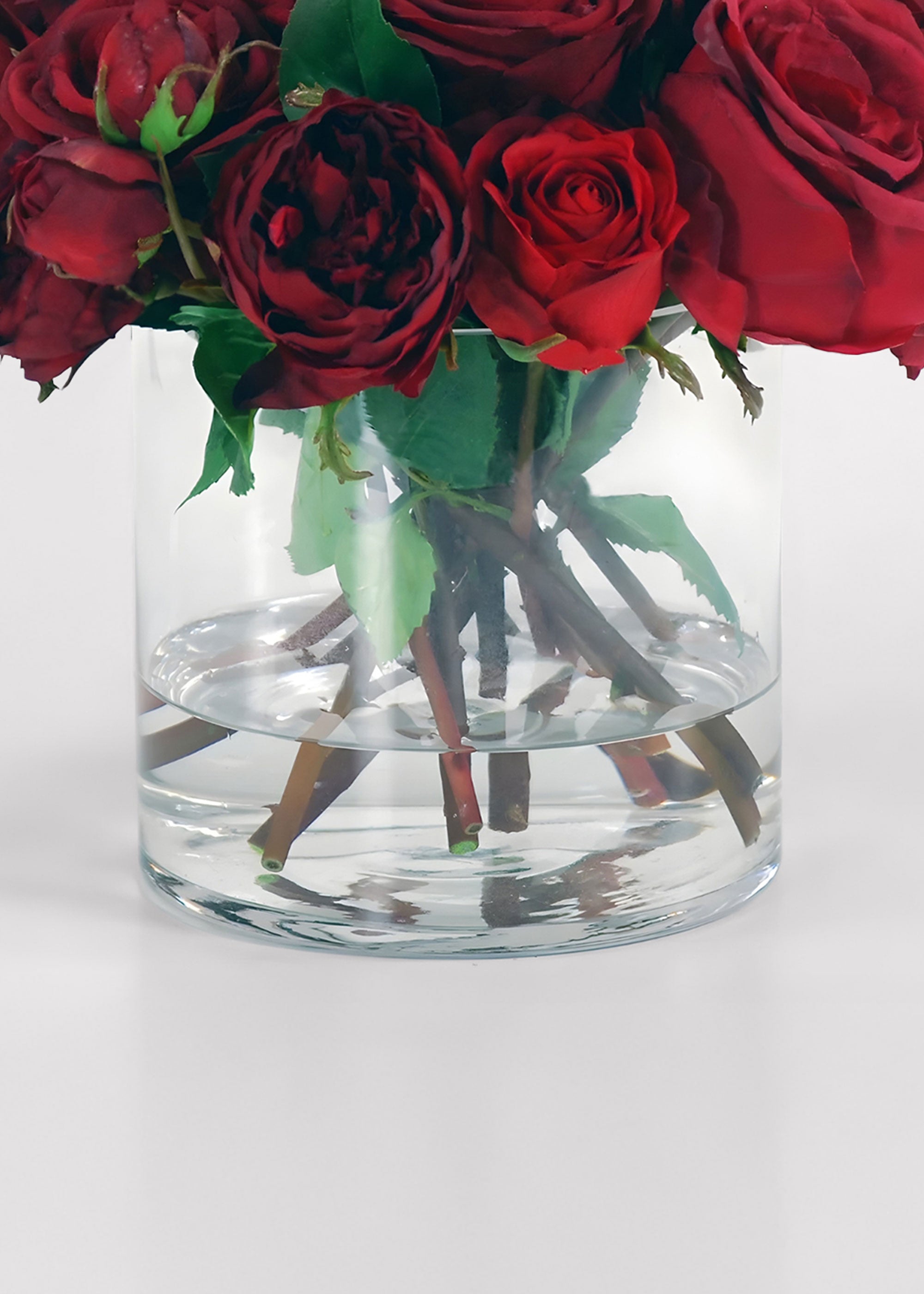 Red Artificial Rose Arrangement for Table Centerpiece