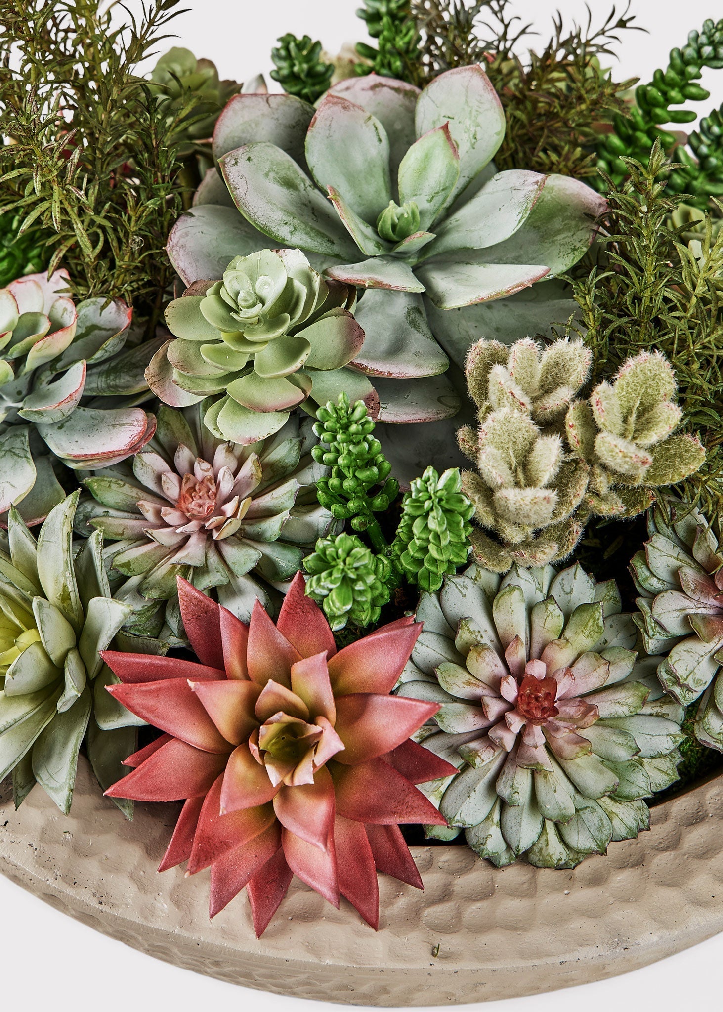 Green Artificial Succulent Arrangement for Home Decor