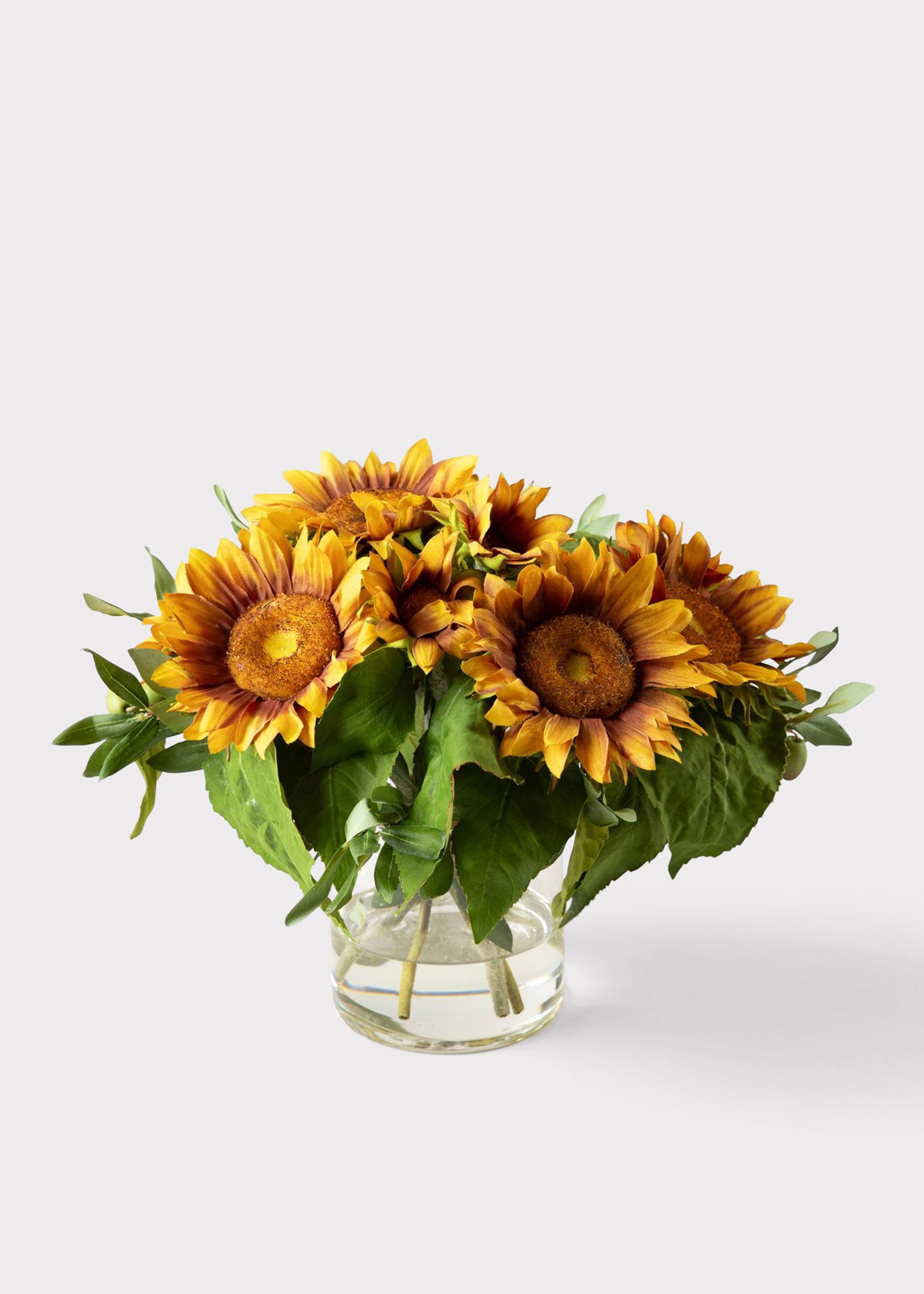 Clear Artificial Sunflower Arrangement for Vase Styling