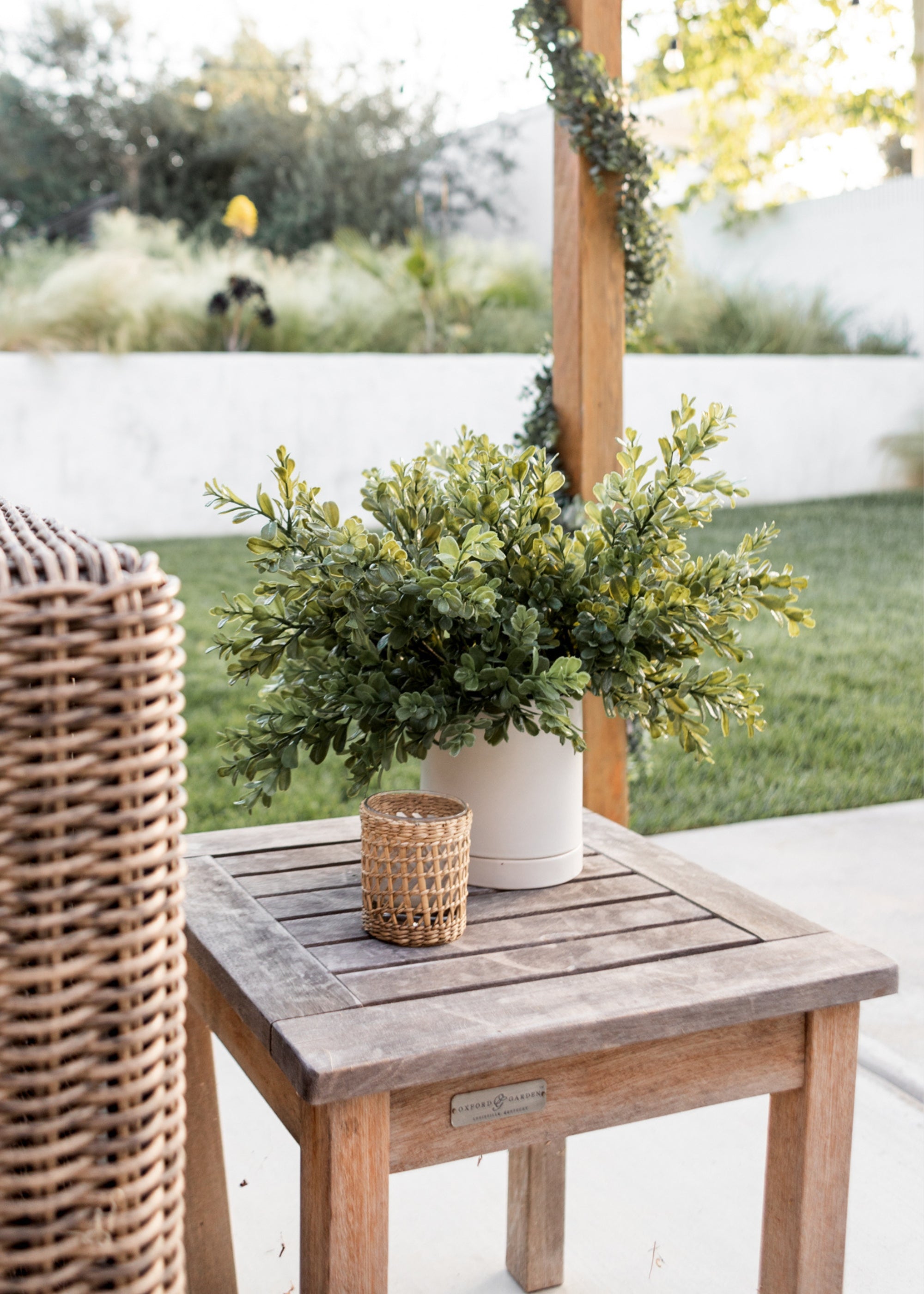 Green Artificial Plants Boxwood Bush for Table Centerpiece