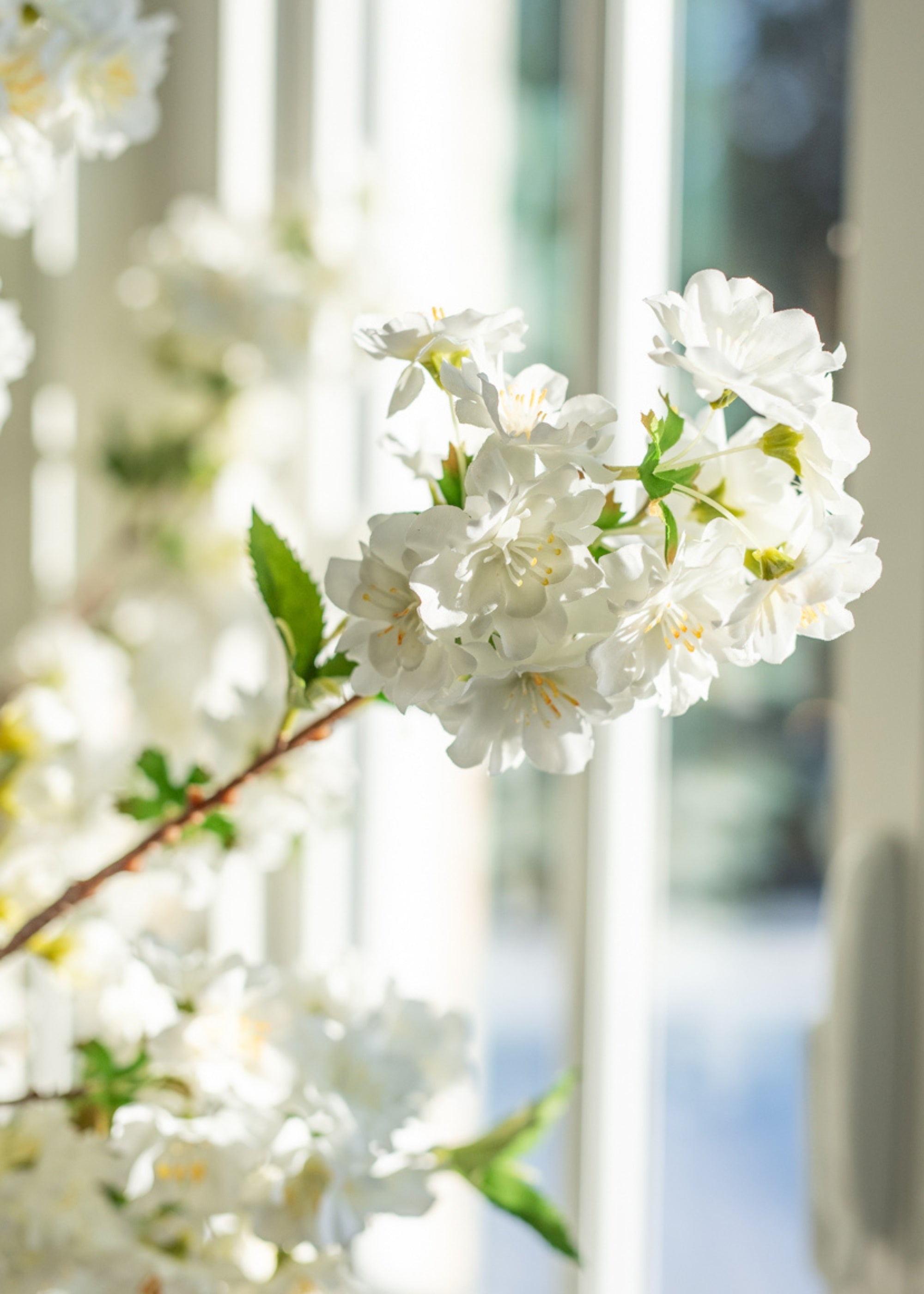Cream Artificial Cherry Blossom Branch for Wedding Decor