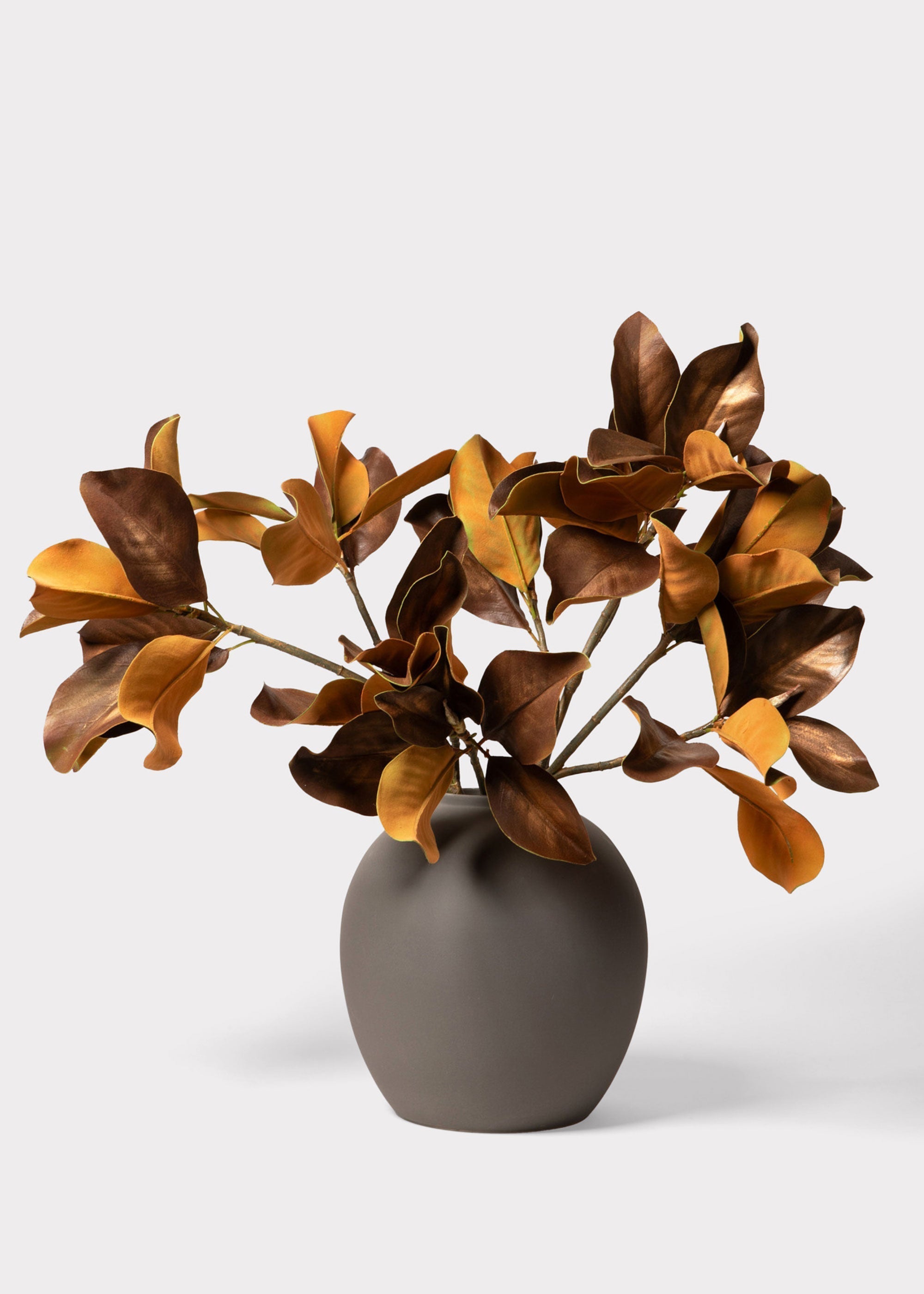 Matte slate stoneware vase for modern floral styling