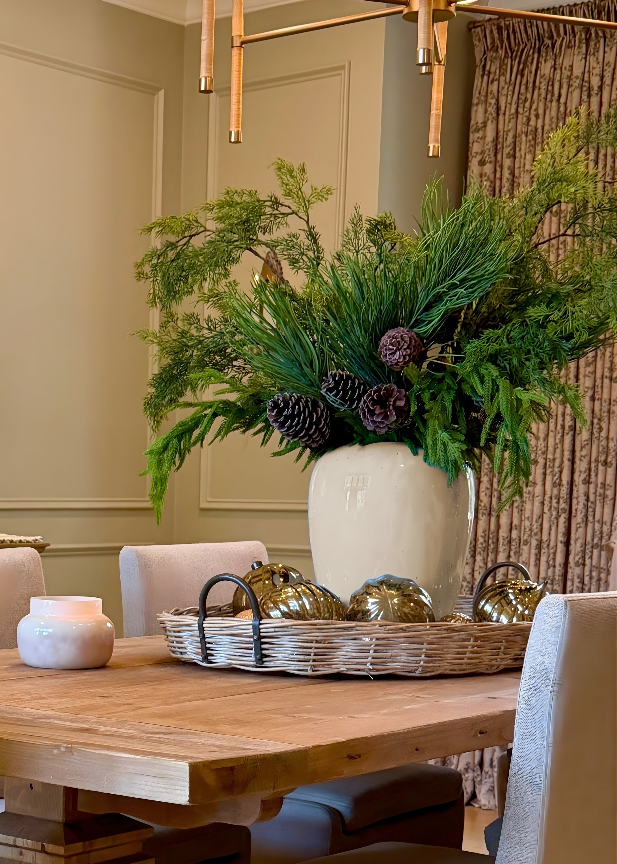 Green Artificial Pine Branch for Wedding Decor