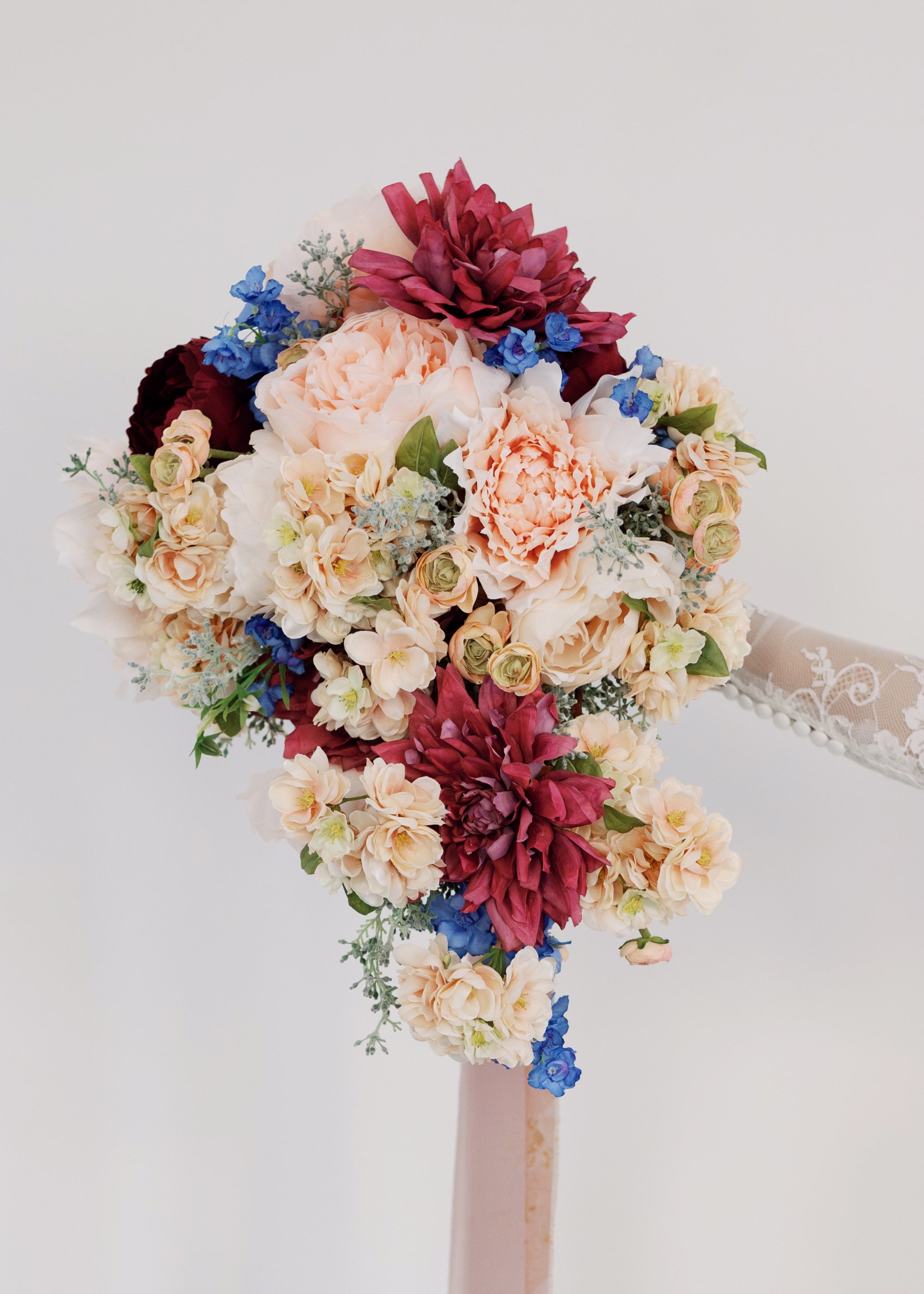 Blue Artificial Delphinium Stem for Table Centerpiece
