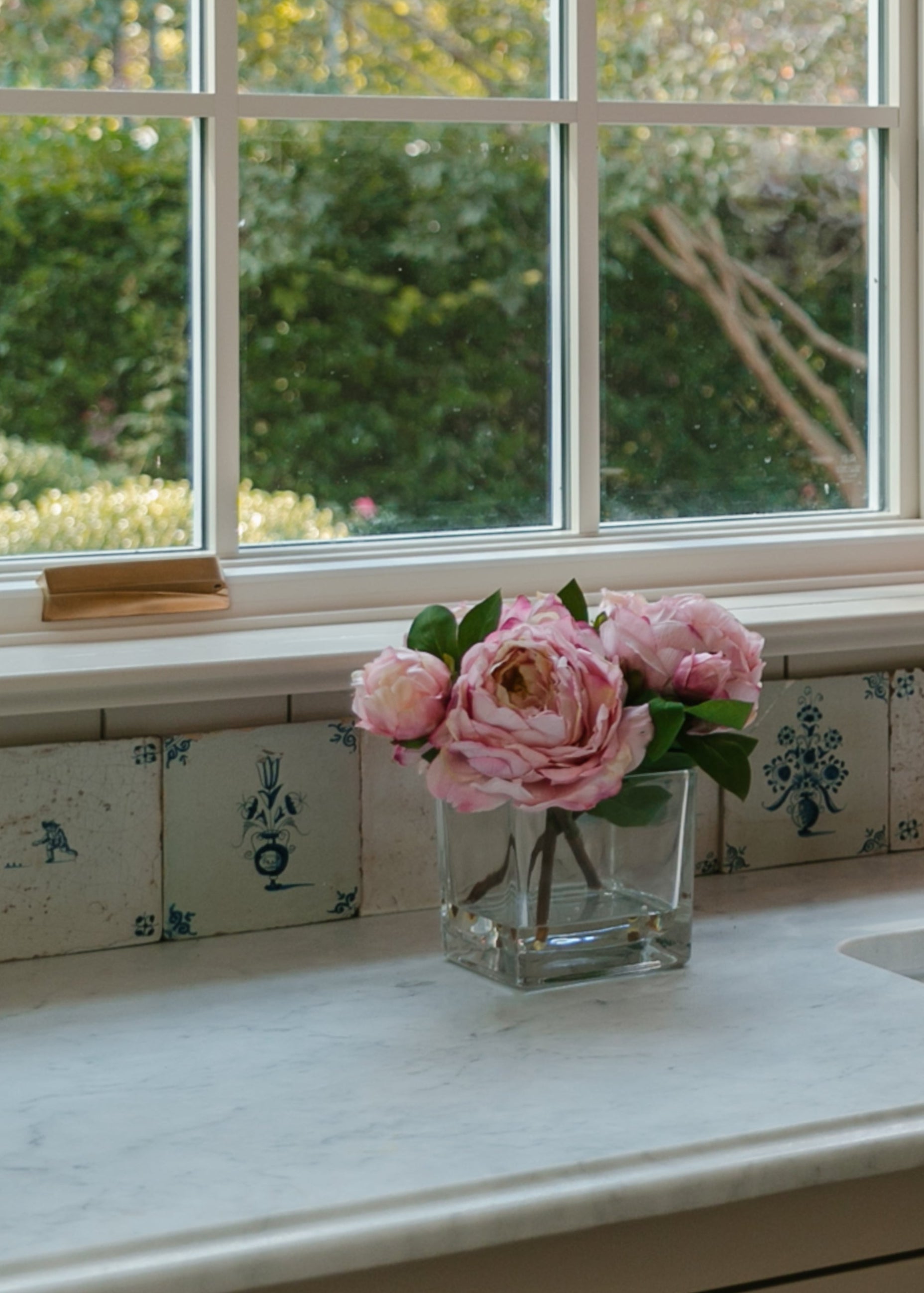 Pink Artificial Peony Arrangement for Table Centerpiece