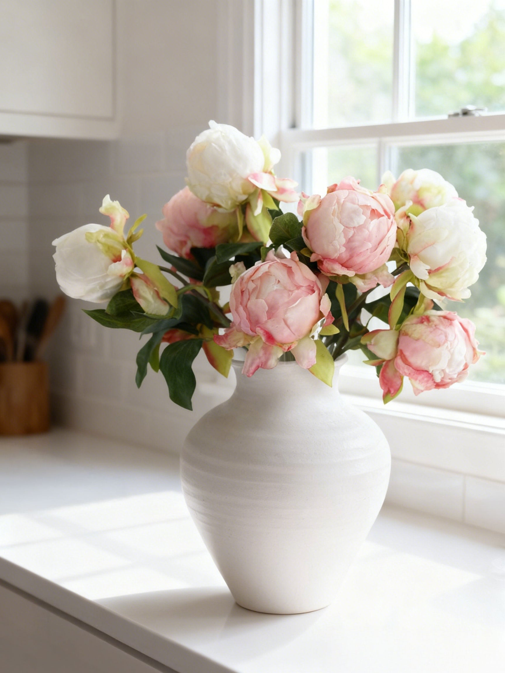 Pink Artificial Peony Stem for Home Decor