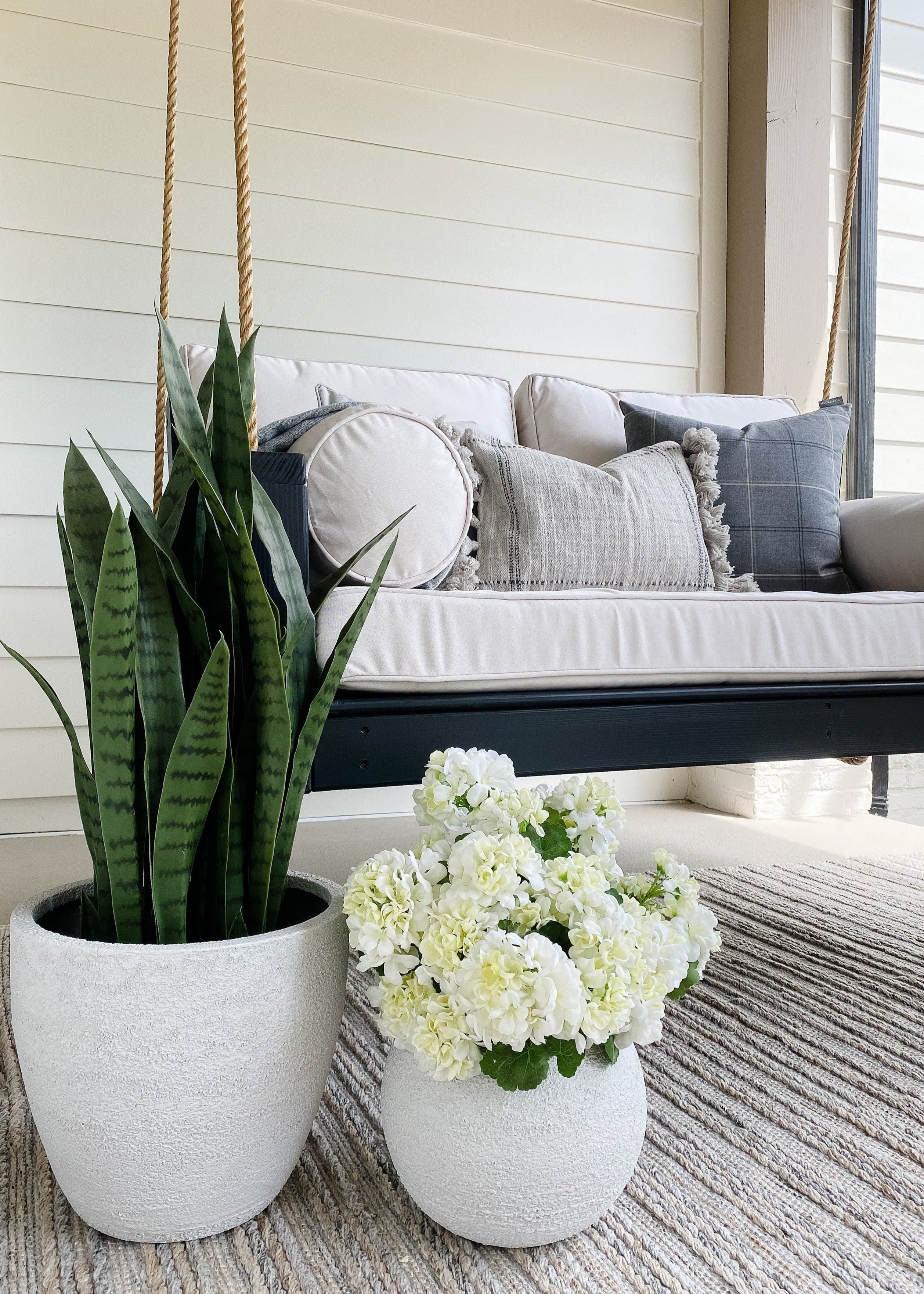 Green Artificial Outdoor Potted Sansevieria Snake for Shelf Styling