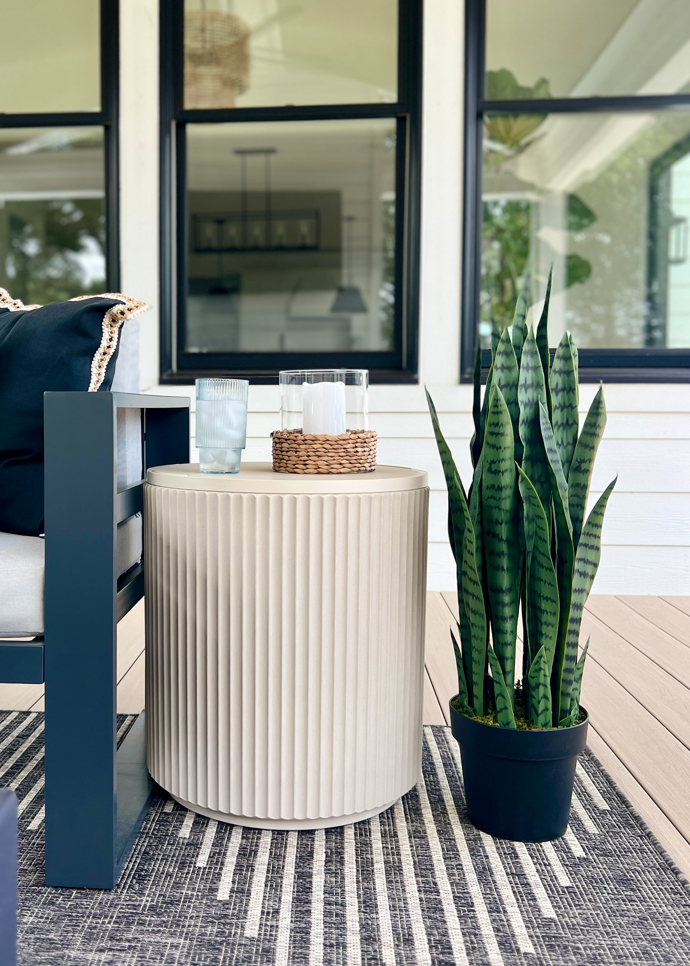 Green Artificial Outdoor Potted Sansevieria Snake for Home Decor