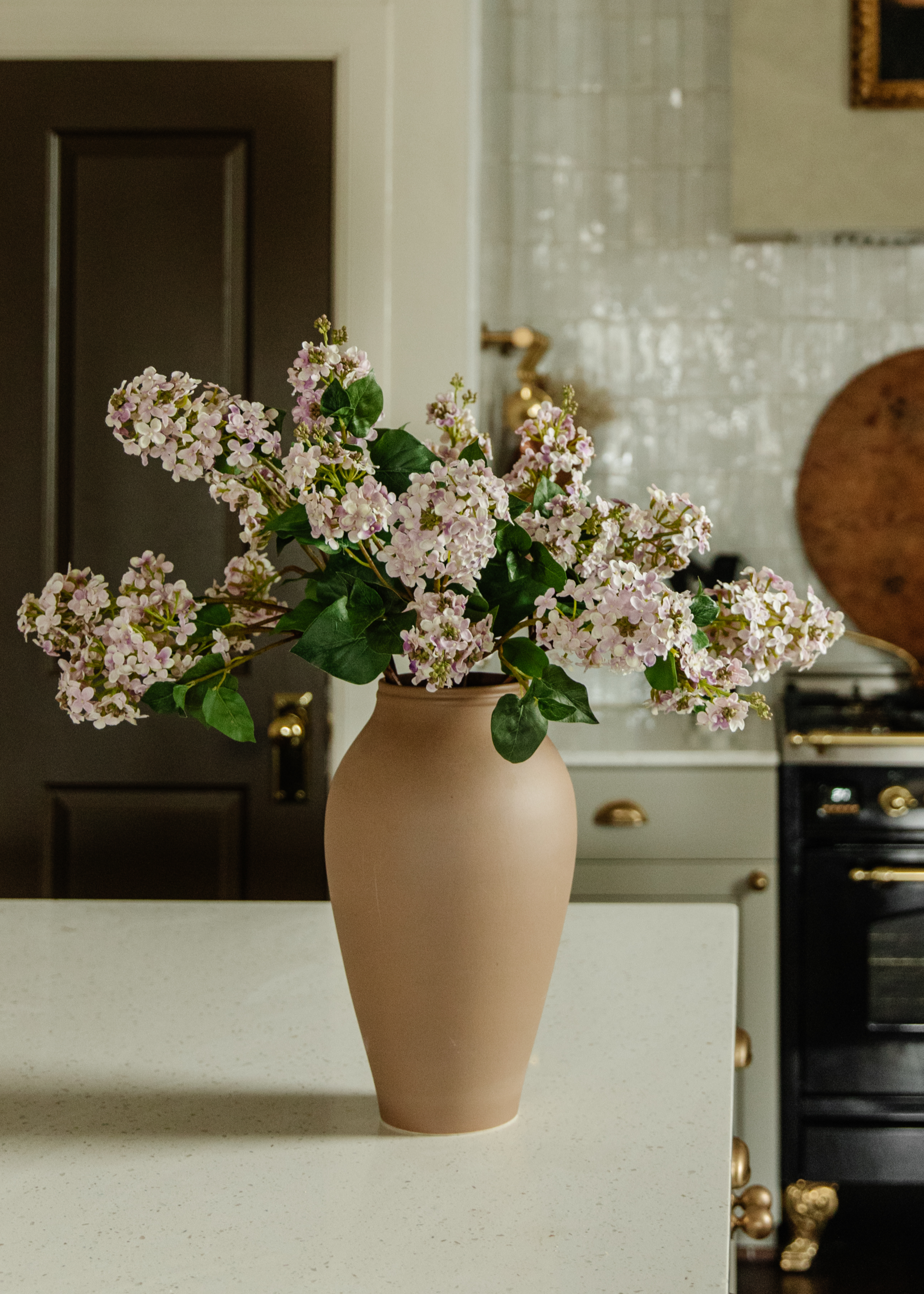 Orange Terracotta Medium Ceramic Vase for Home Decor