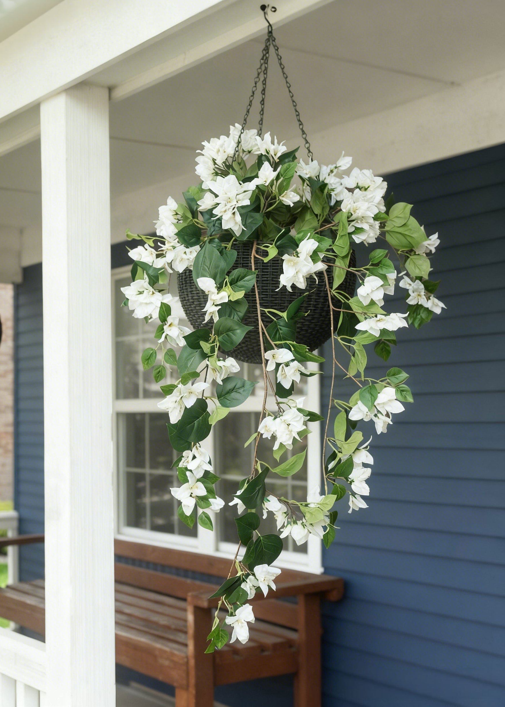 Cream Artificial Bougainvillea Bush for Home Decor
