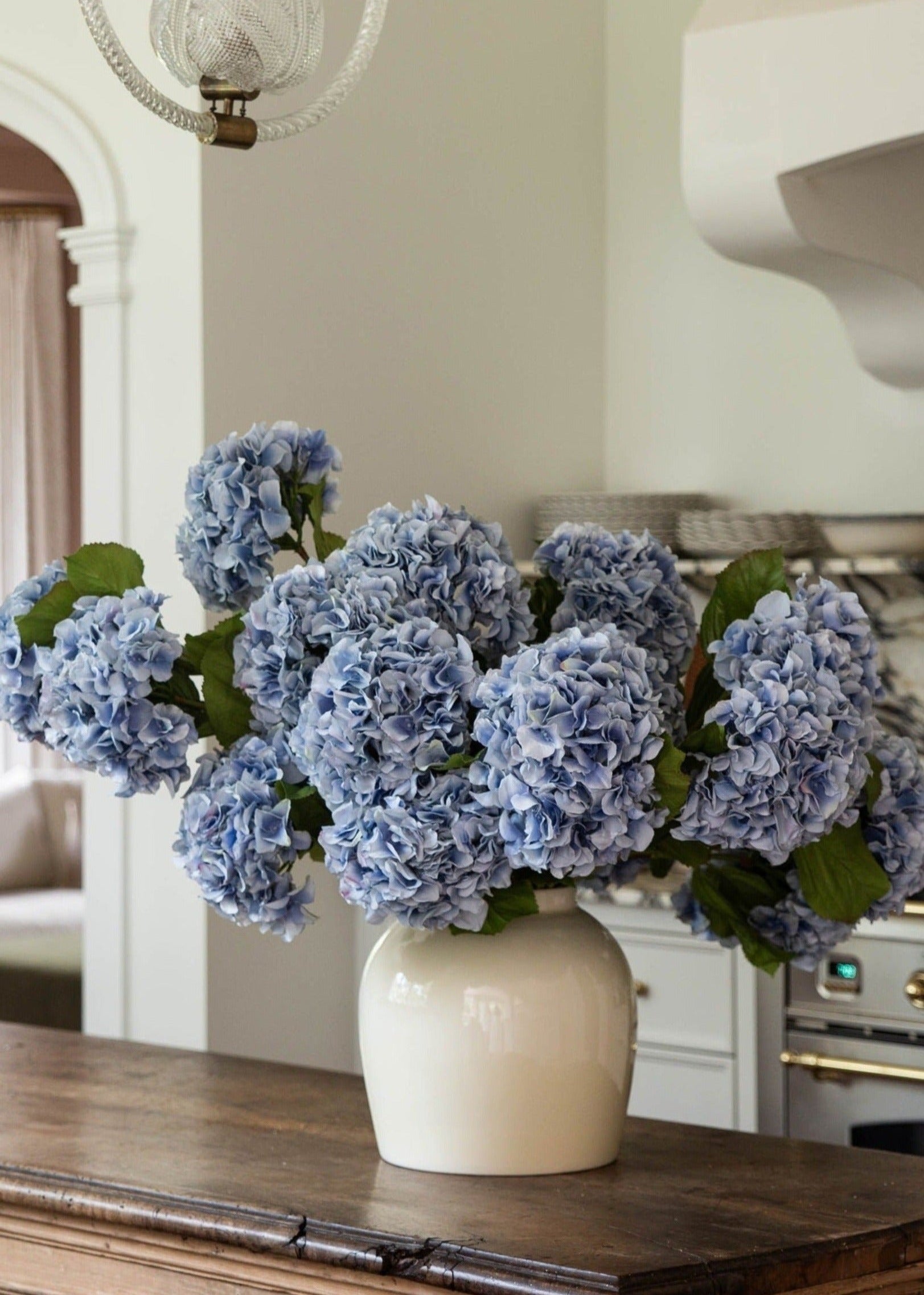 Blue Artificial Hydrangea Stem for Home Decor