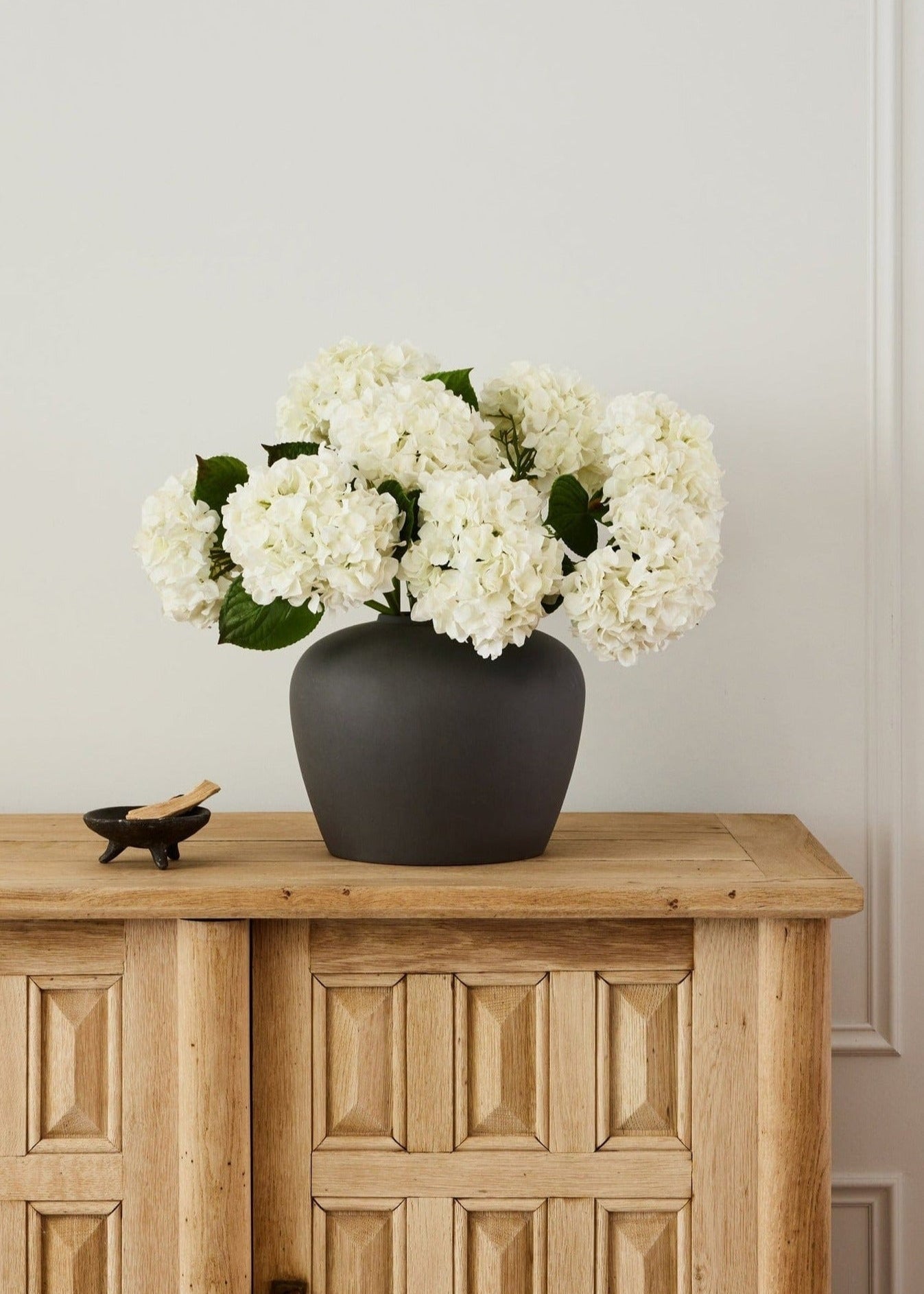 Slate Smokey Slate Large Clay Table Vase for Shelf Styling