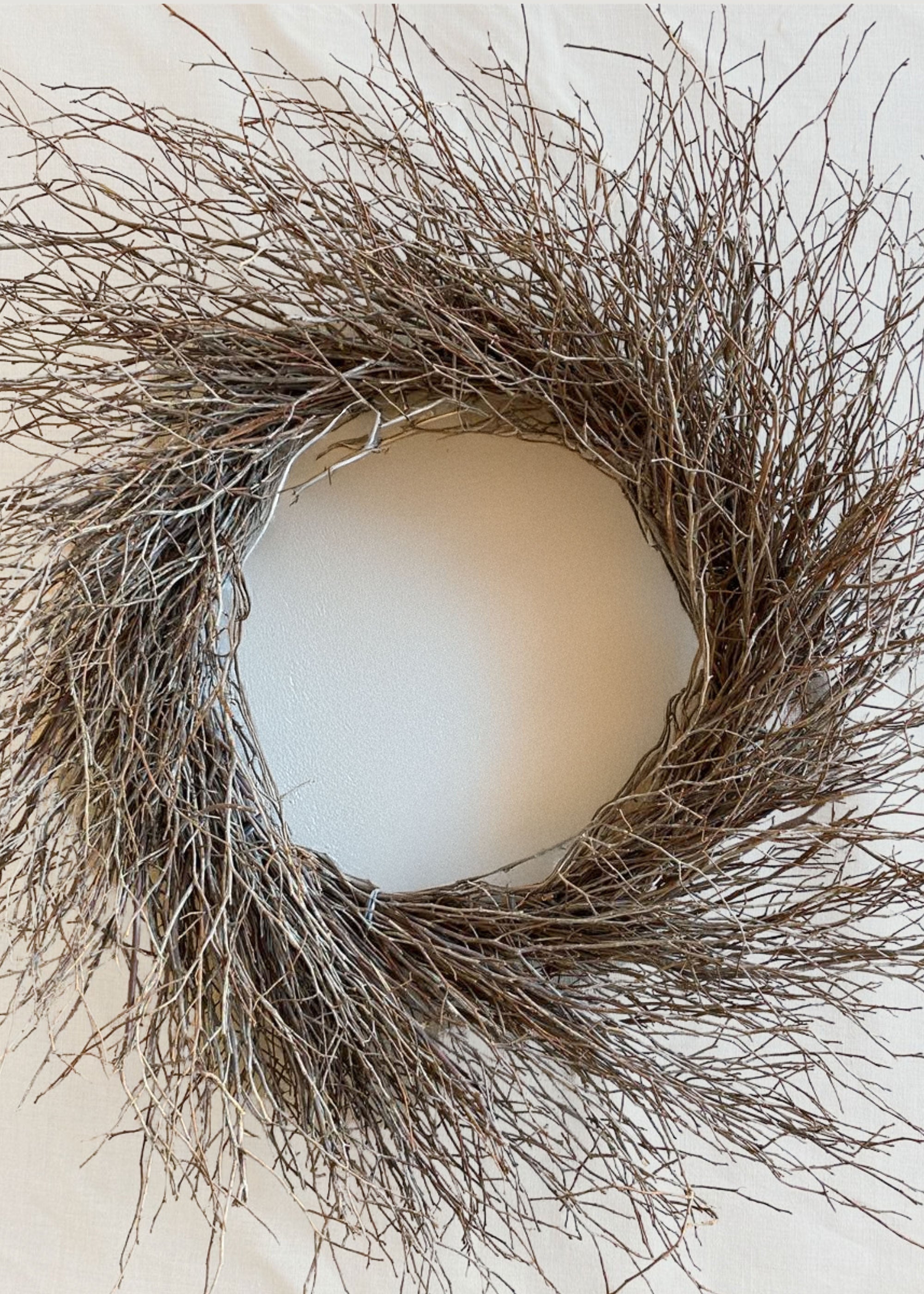 Natural Dried Sweet Huck Branch Wreath for Entryway Arrangement