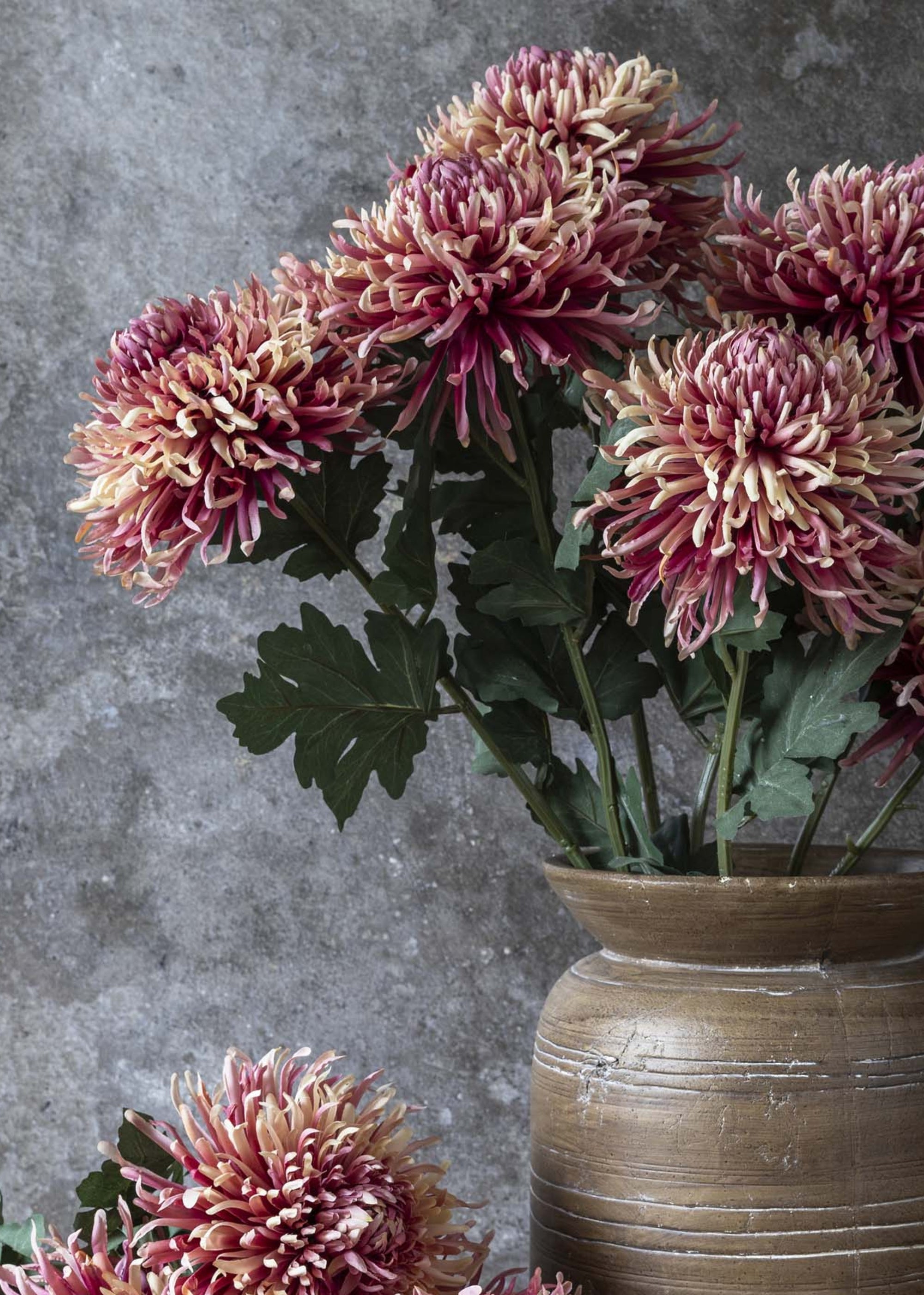 Pink Artificial Mum Stem for Table Centerpiece